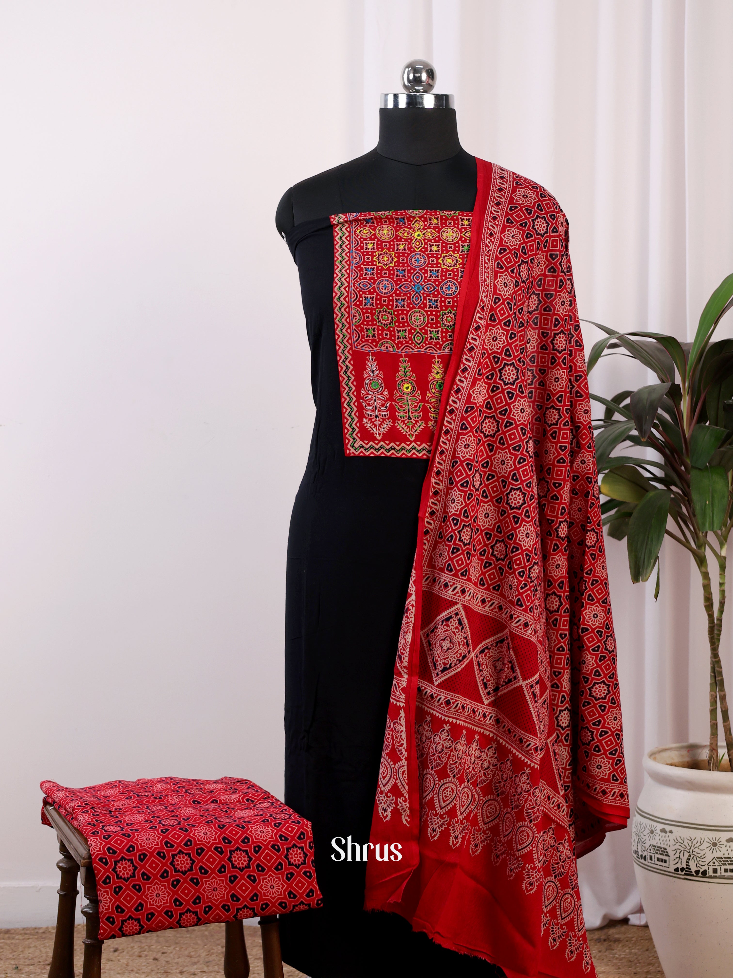 CJS07077 - Ajrakh Salwar - Shop on Shrus.com
