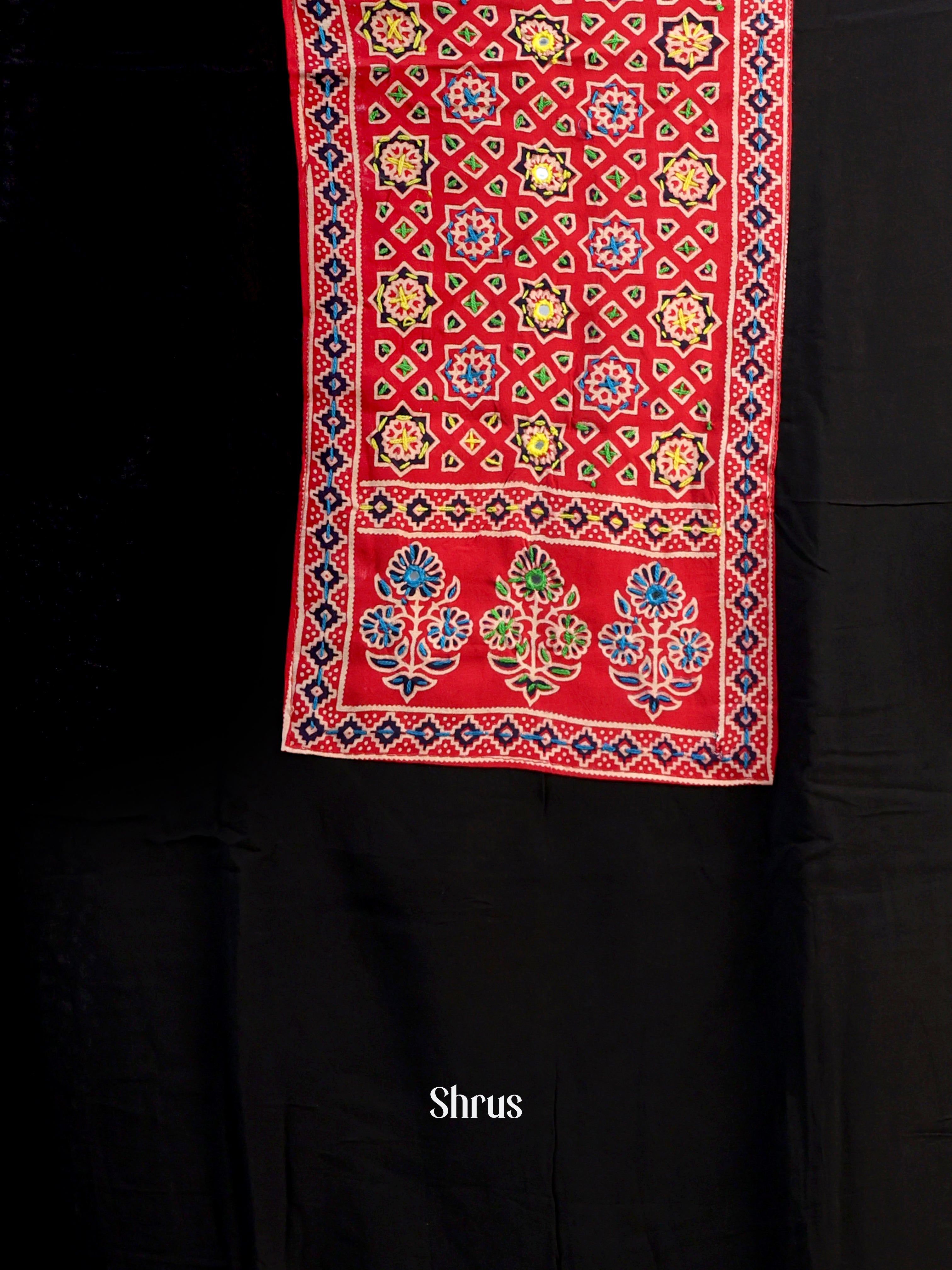 Black & Red- Ajrakh Salwar - Shop on Shrus.com