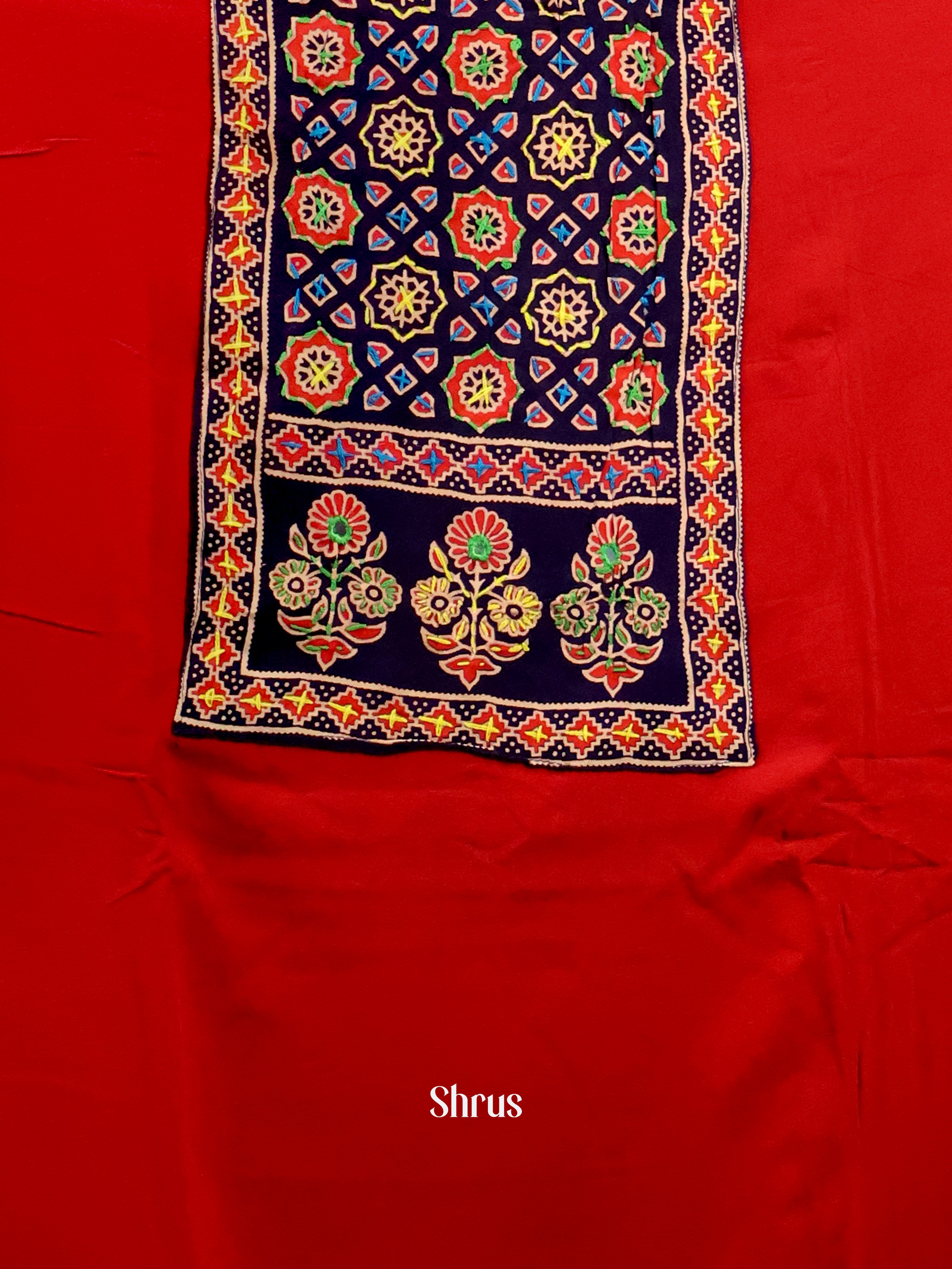 Red & Black - Ajrakh Salwar - Shop on Shrus.com