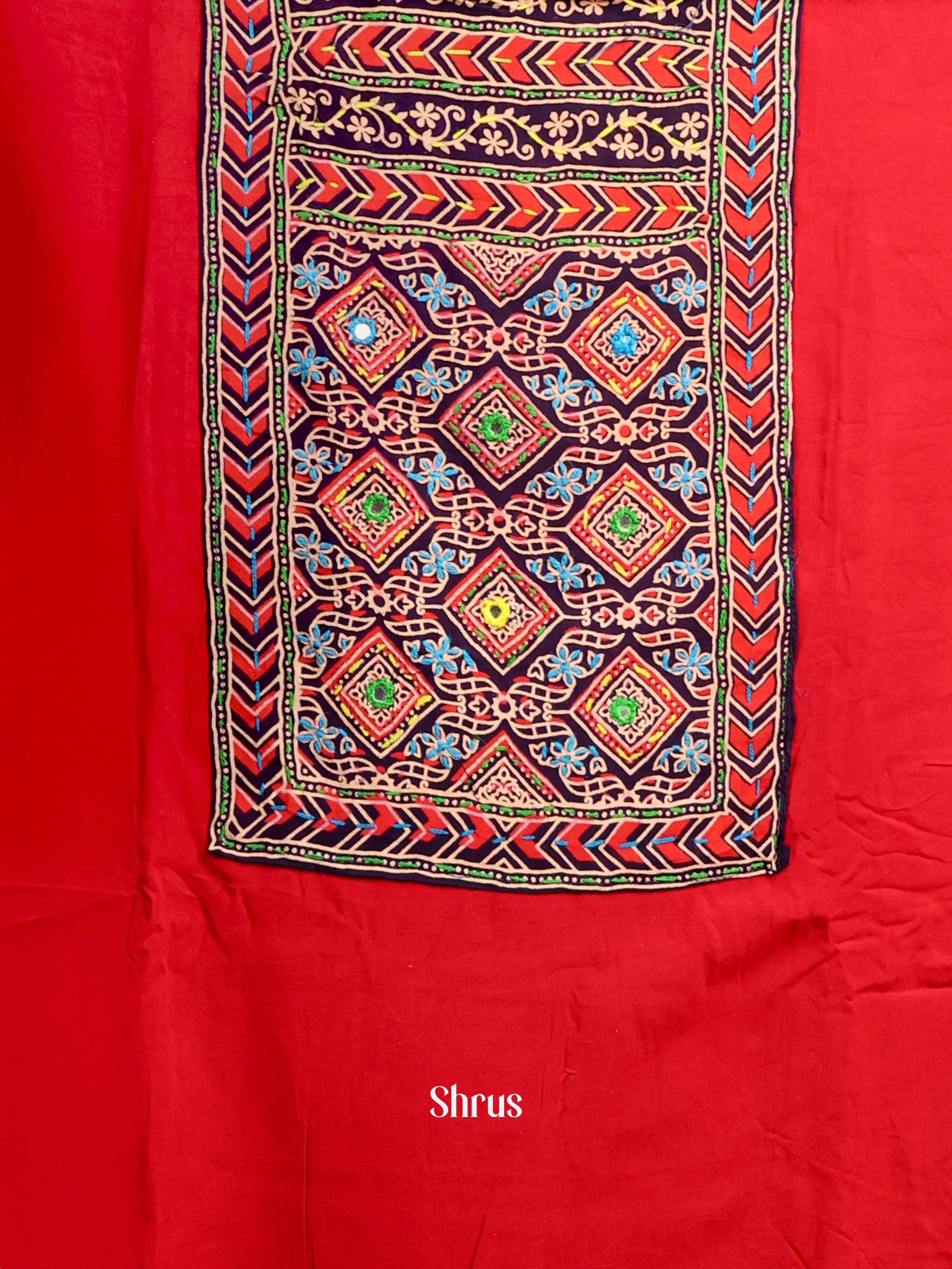 Red & Black - Ajrakh Salwar - Shop on Shrus.com