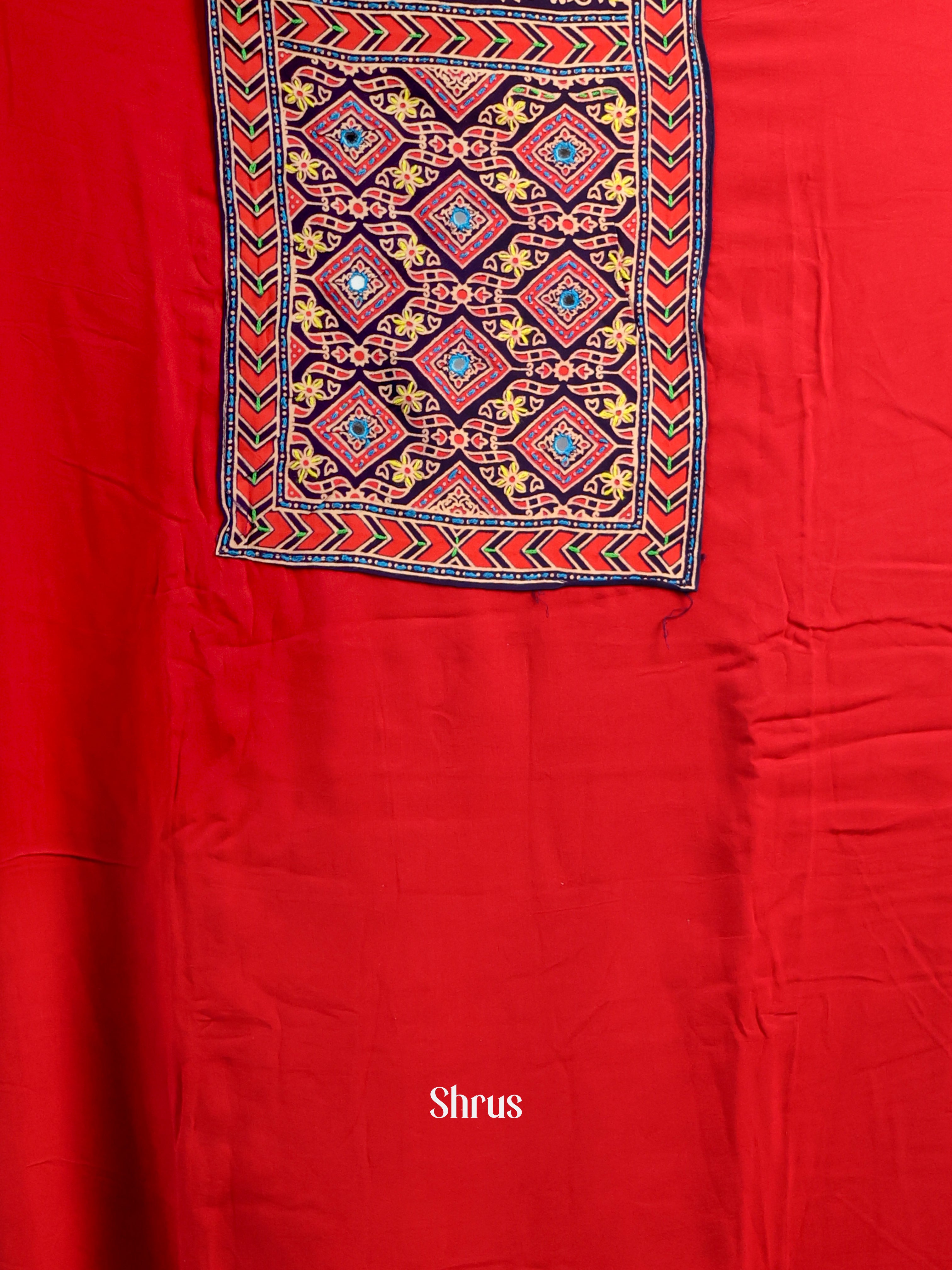 Red & Black - Ajrakh Salwar - Shop on Shrus.com