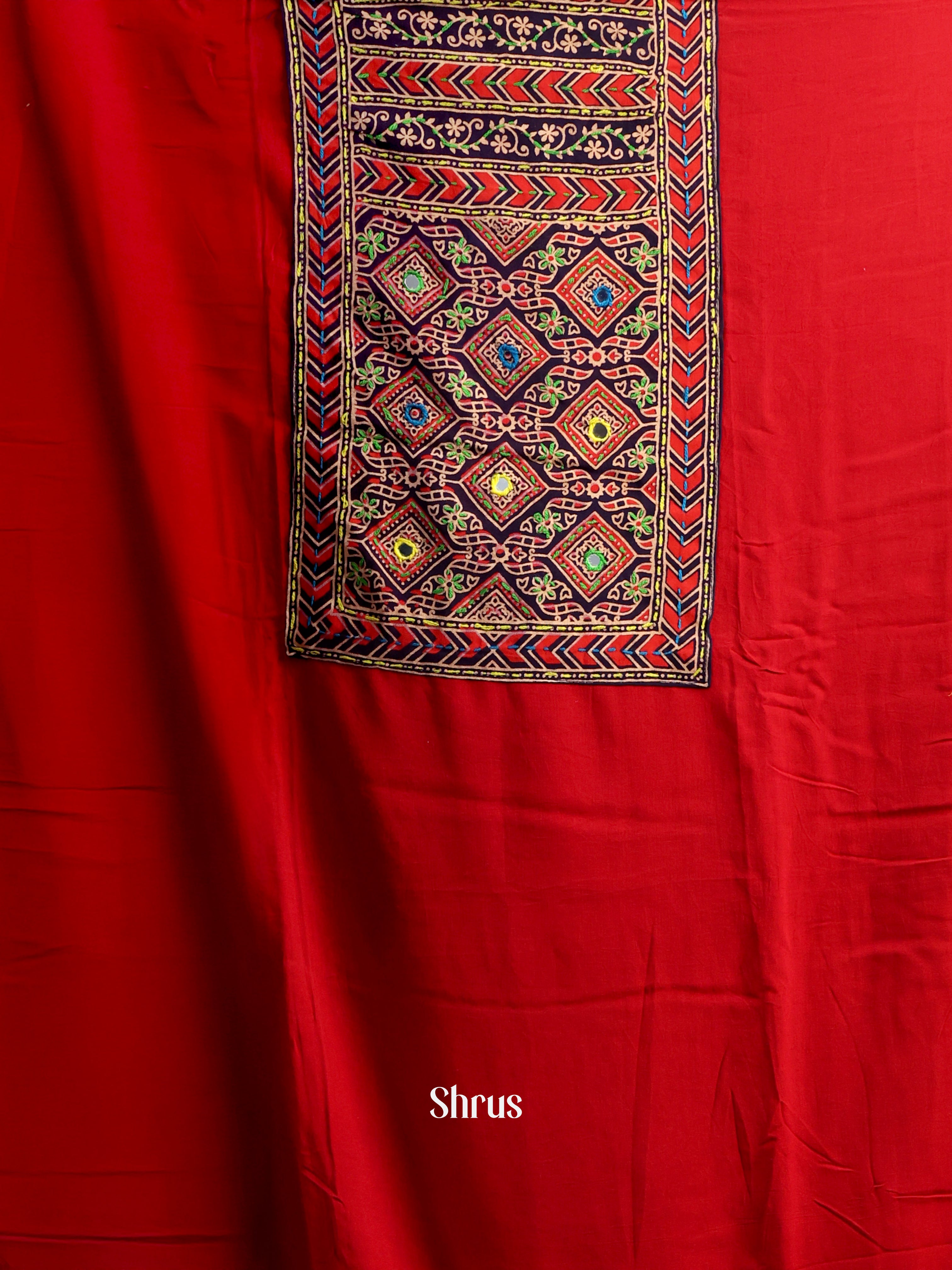 Red & Black - Ajrakh Salwar - Shop on Shrus.com