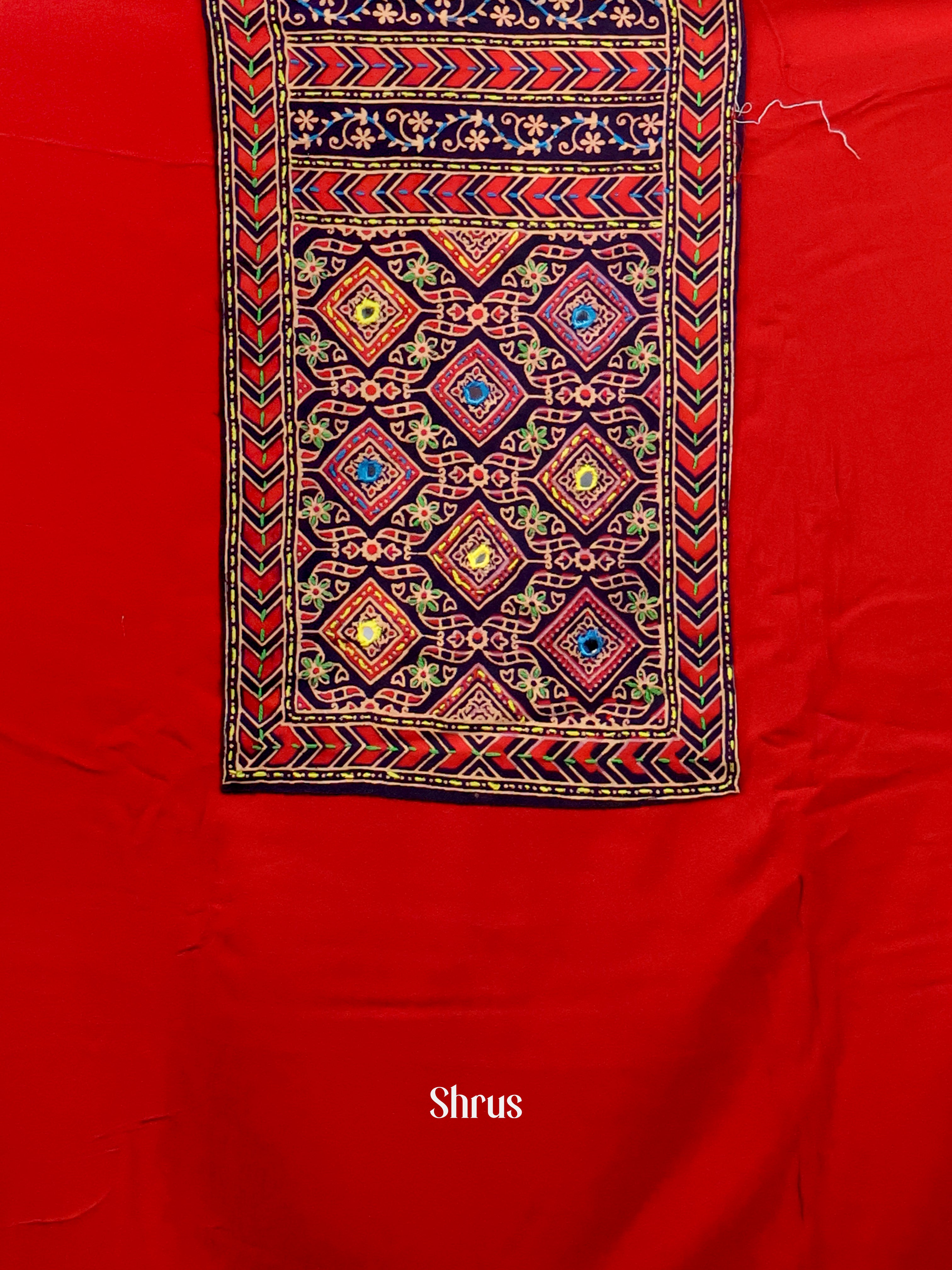 Red & Black - Ajrakh Salwar - Shop on Shrus.com