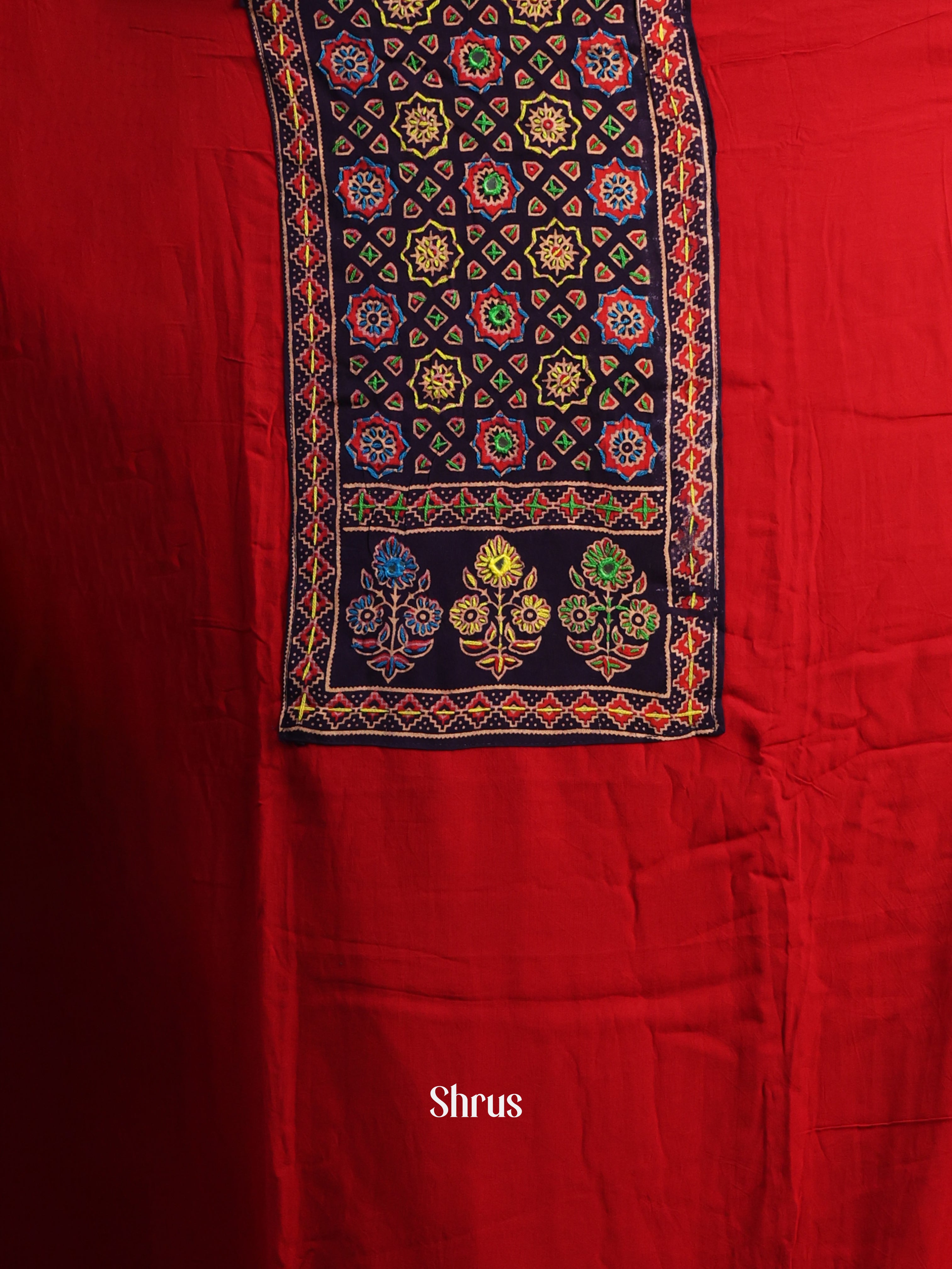 Red & Black - Ajrakh Salwar - Shop on Shrus.com