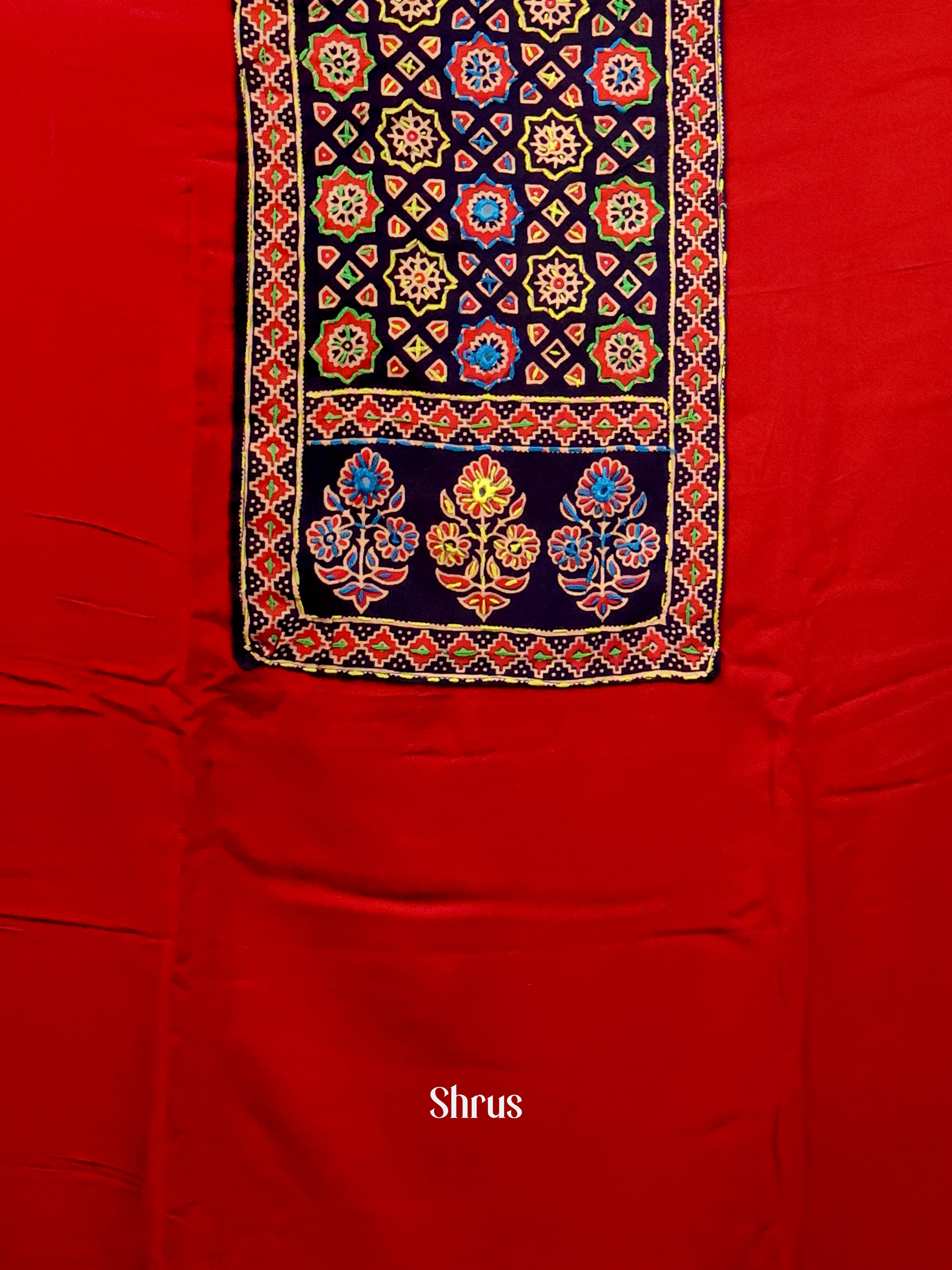 Red & Black - Ajrakh Salwar - Shop on Shrus.com