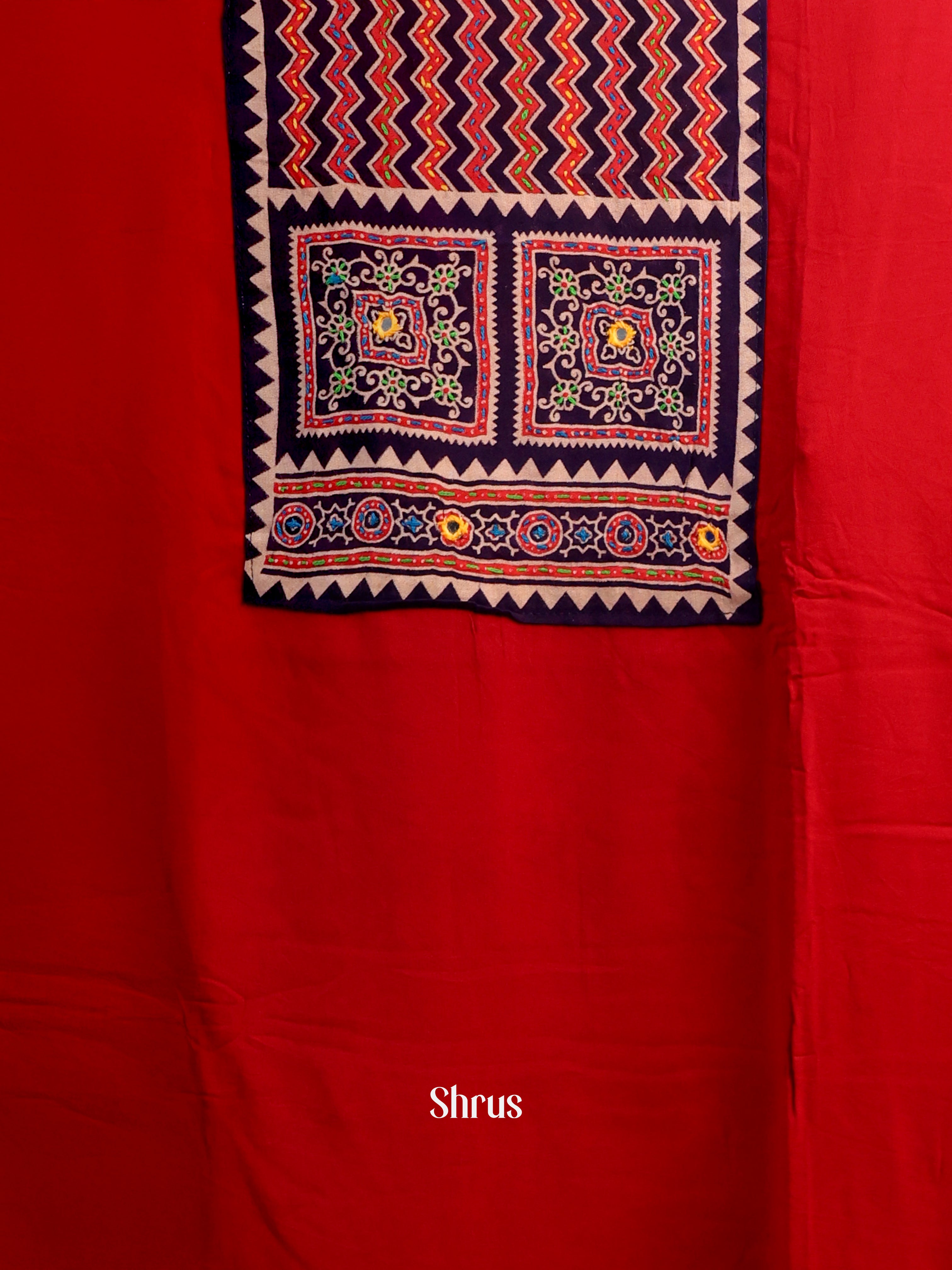 Red & Black - Ajrakh Salwar - Shop on Shrus.com