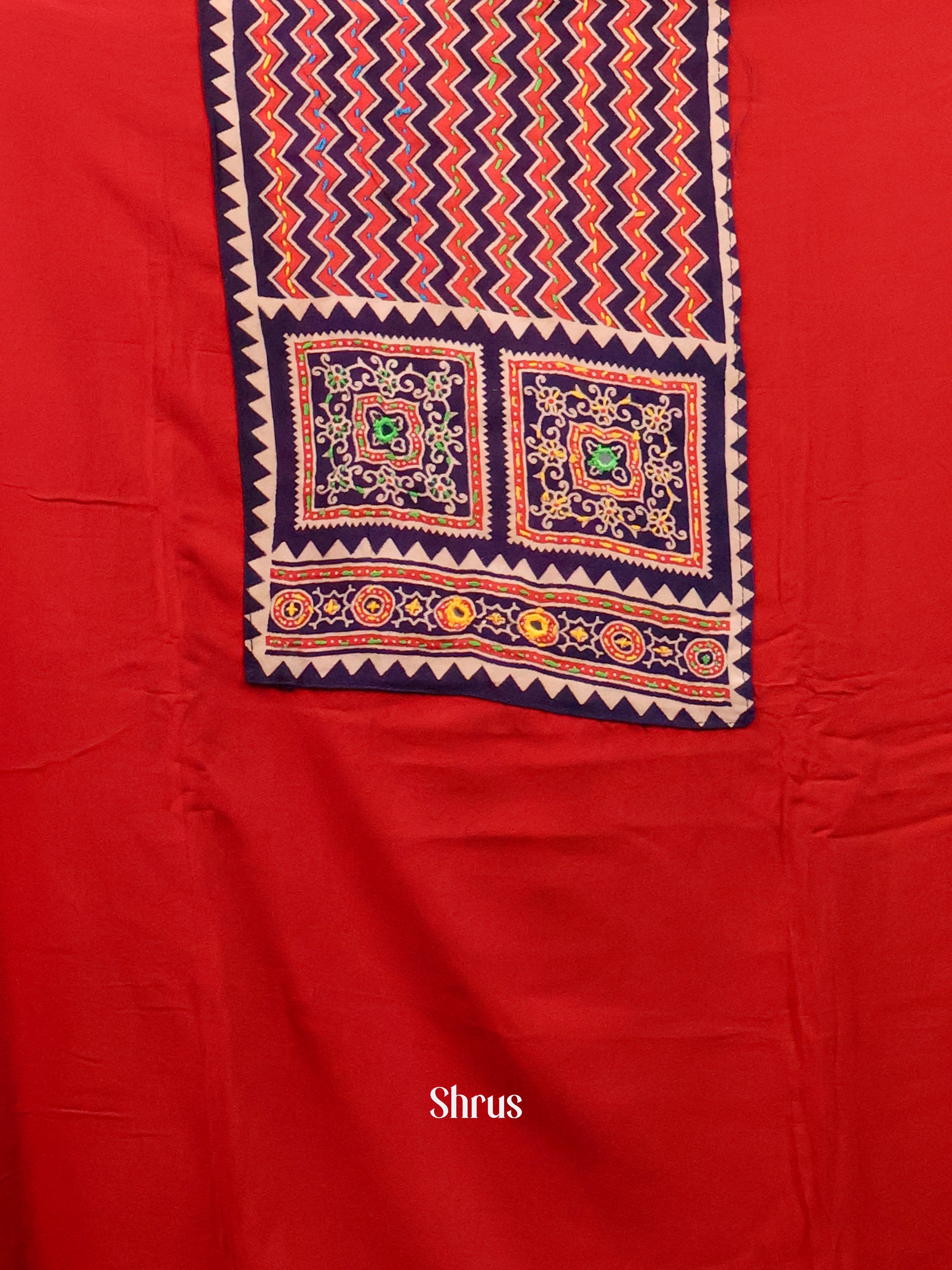 Red & Black - Ajrakh Salwar - Shop on Shrus.com