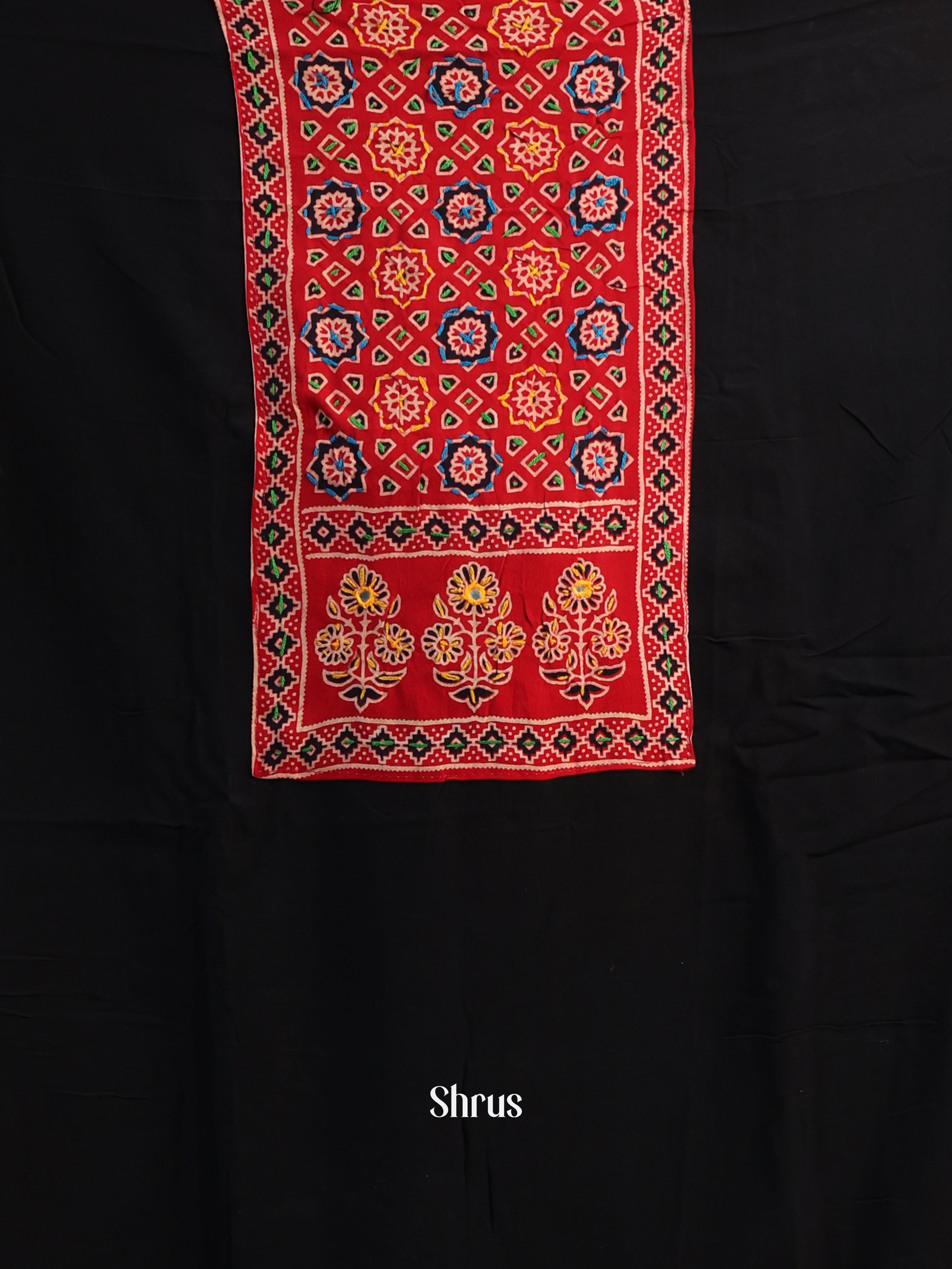Black & Red - Ajrakh Salwar - Shop on Shrus.com