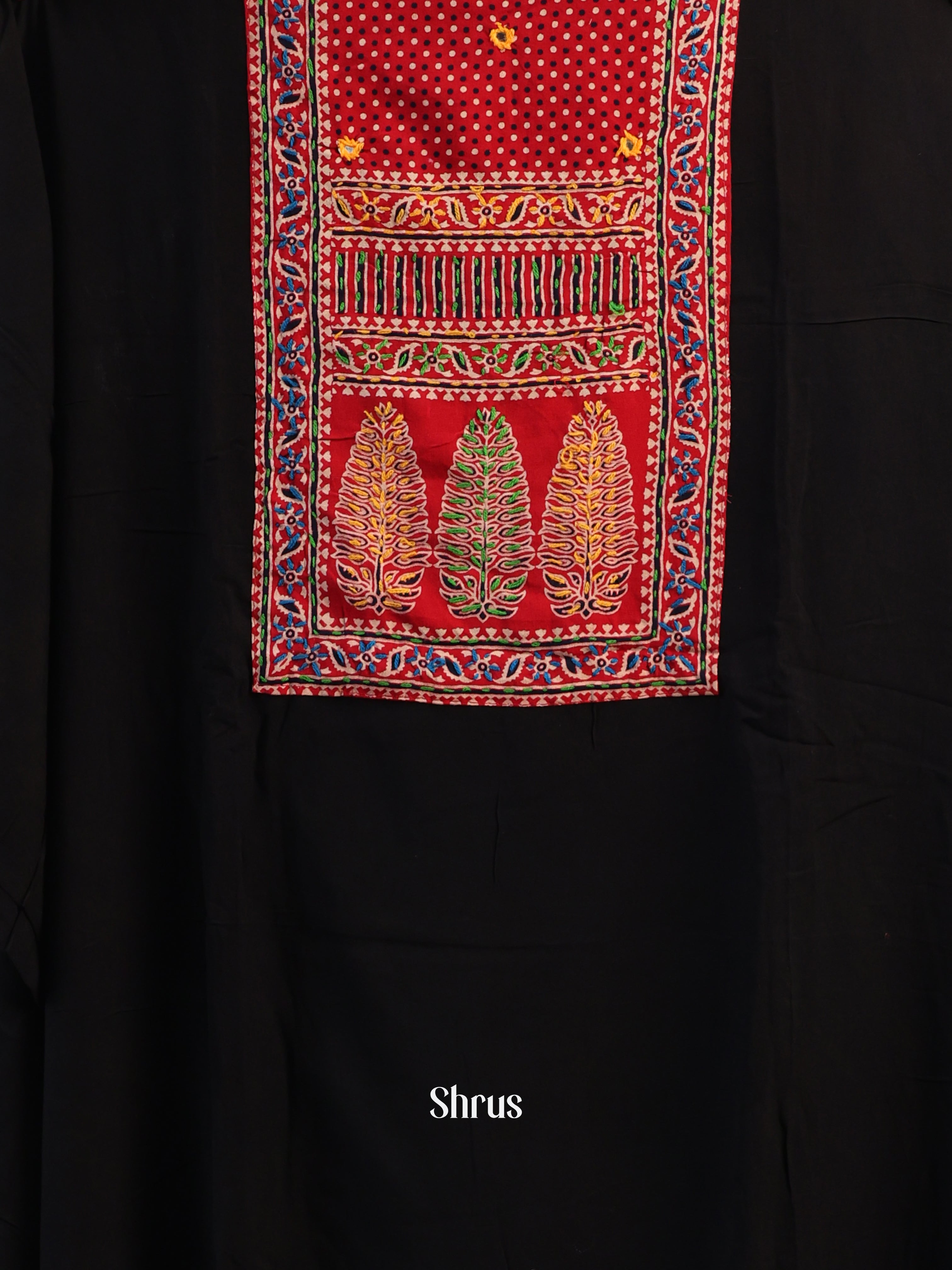 Black & Red - Ajrakh Salwar - Shop on Shrus.com