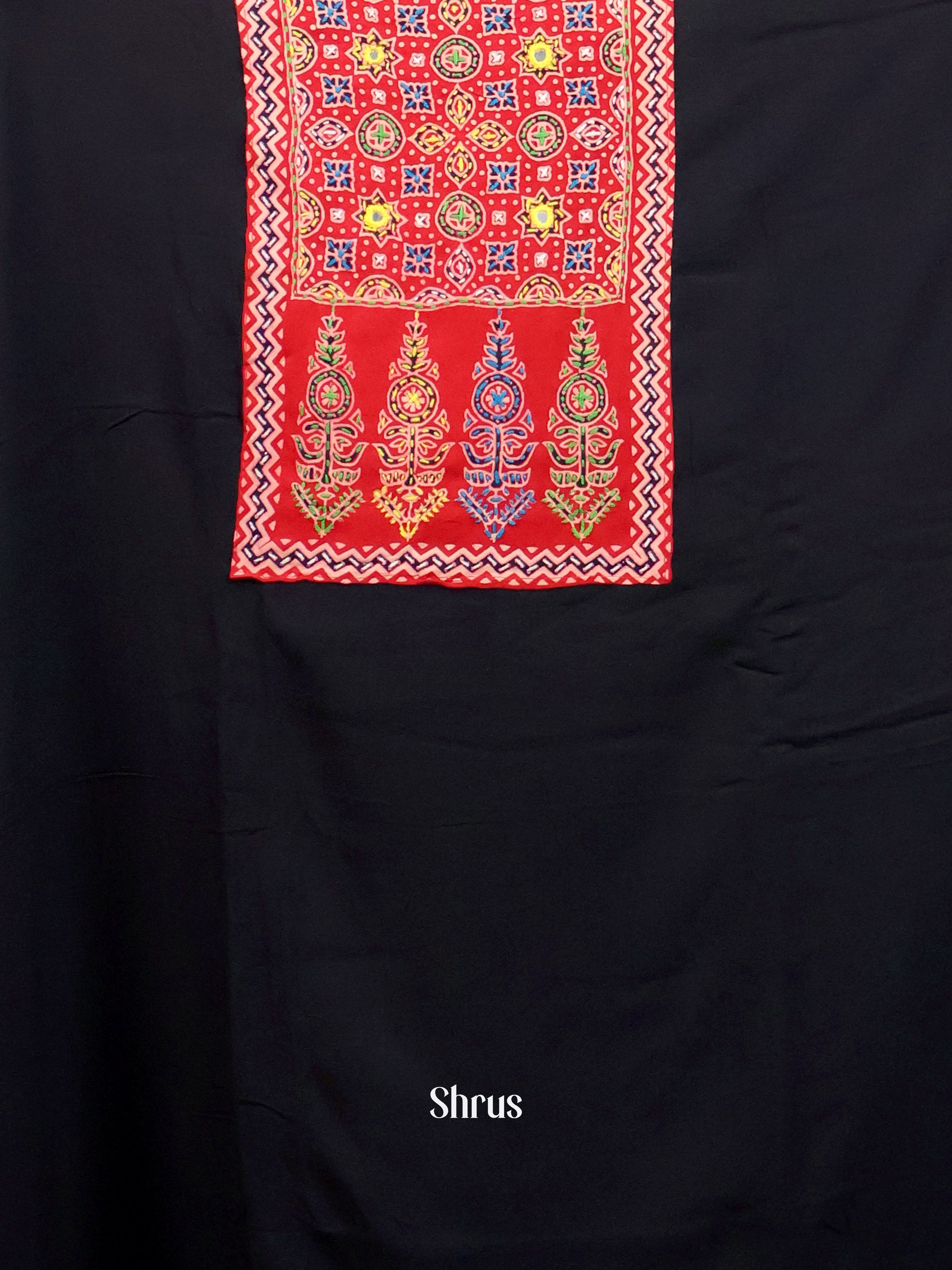 Black & Red - Ajrakh Salwar - Shop on Shrus.com