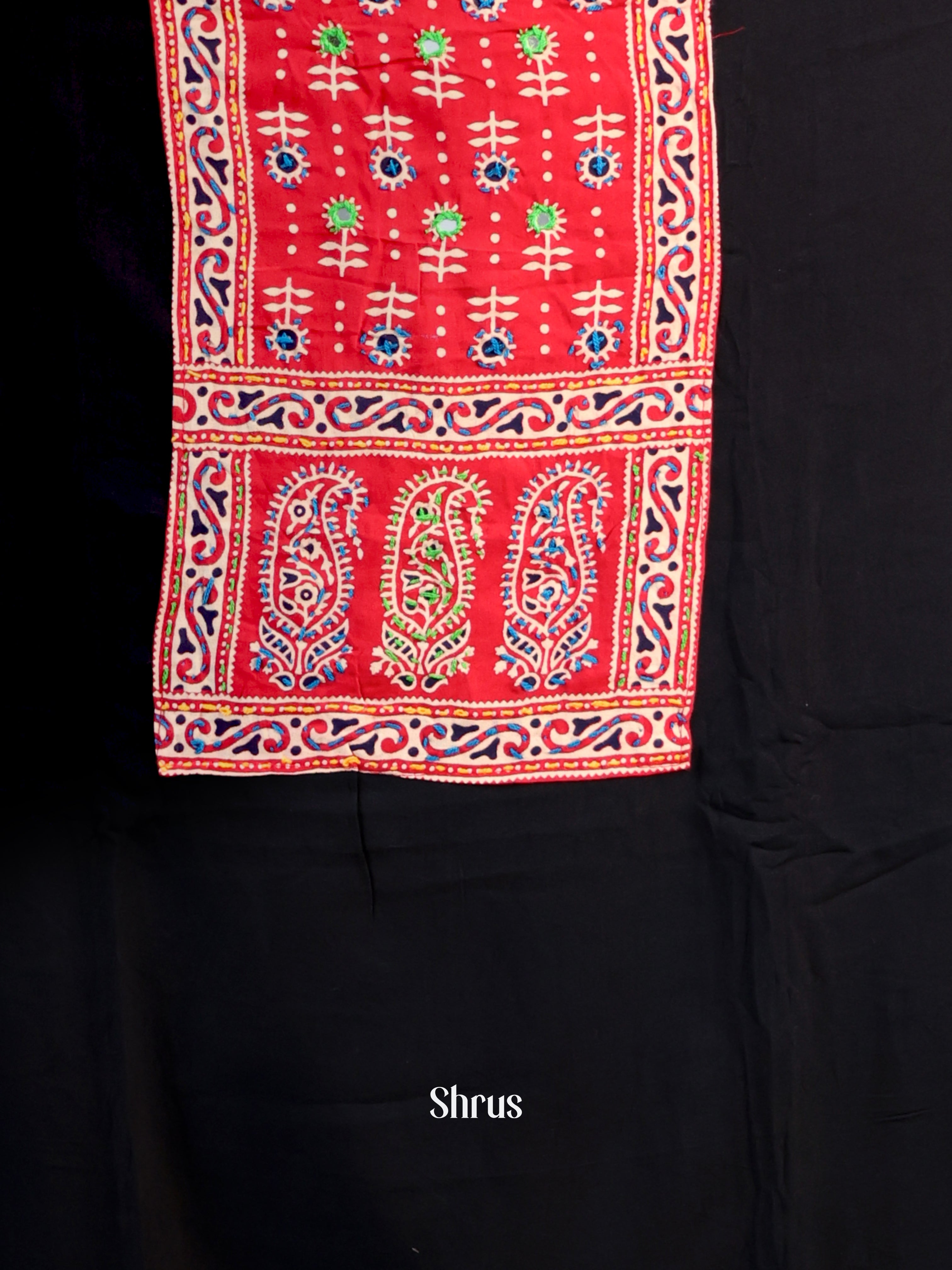 Black & Red - Ajrakh Salwar - Shop on Shrus.com
