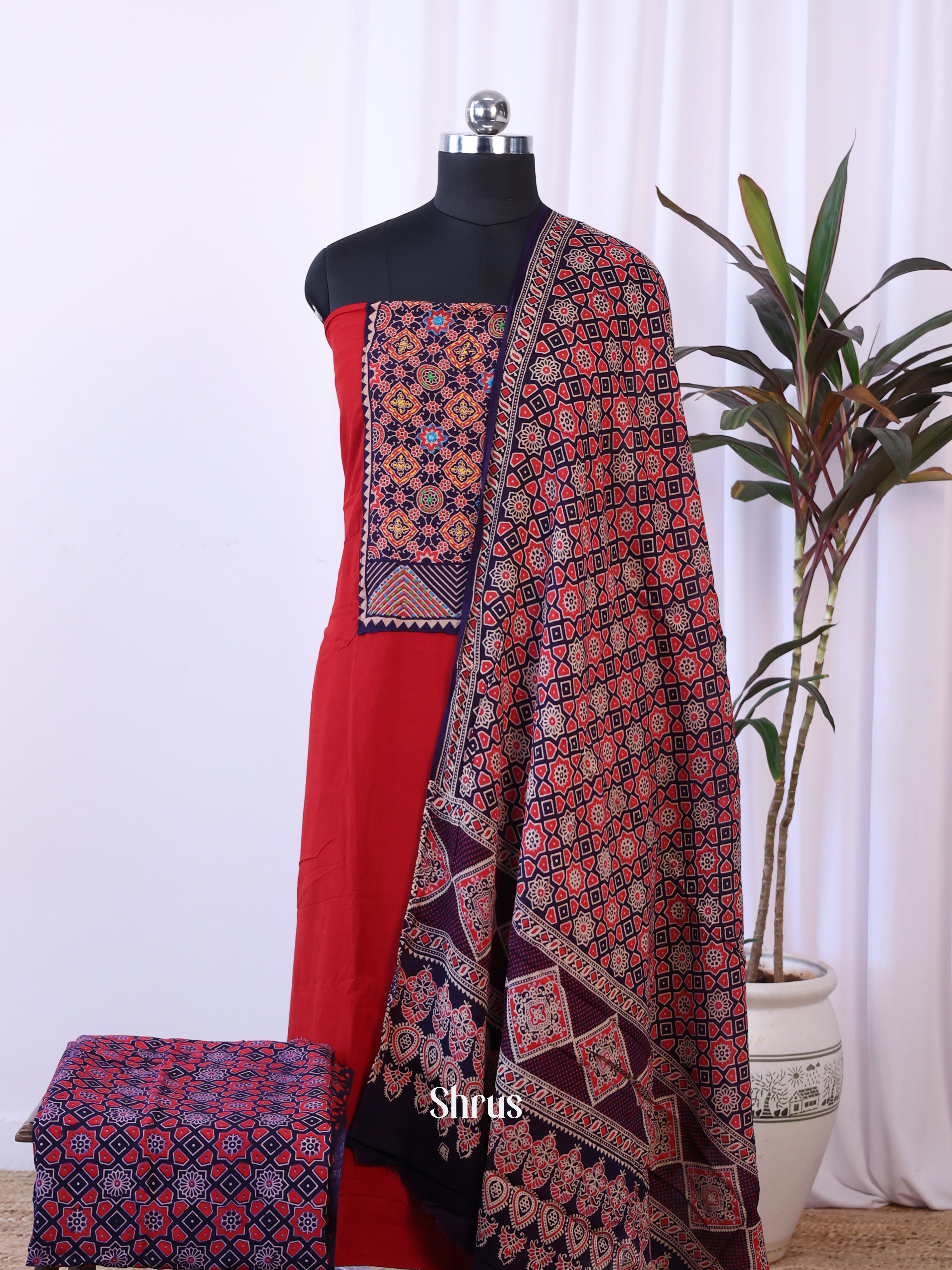 CJS07111 - Ajrakh Salwar - Shop on Shrus.com