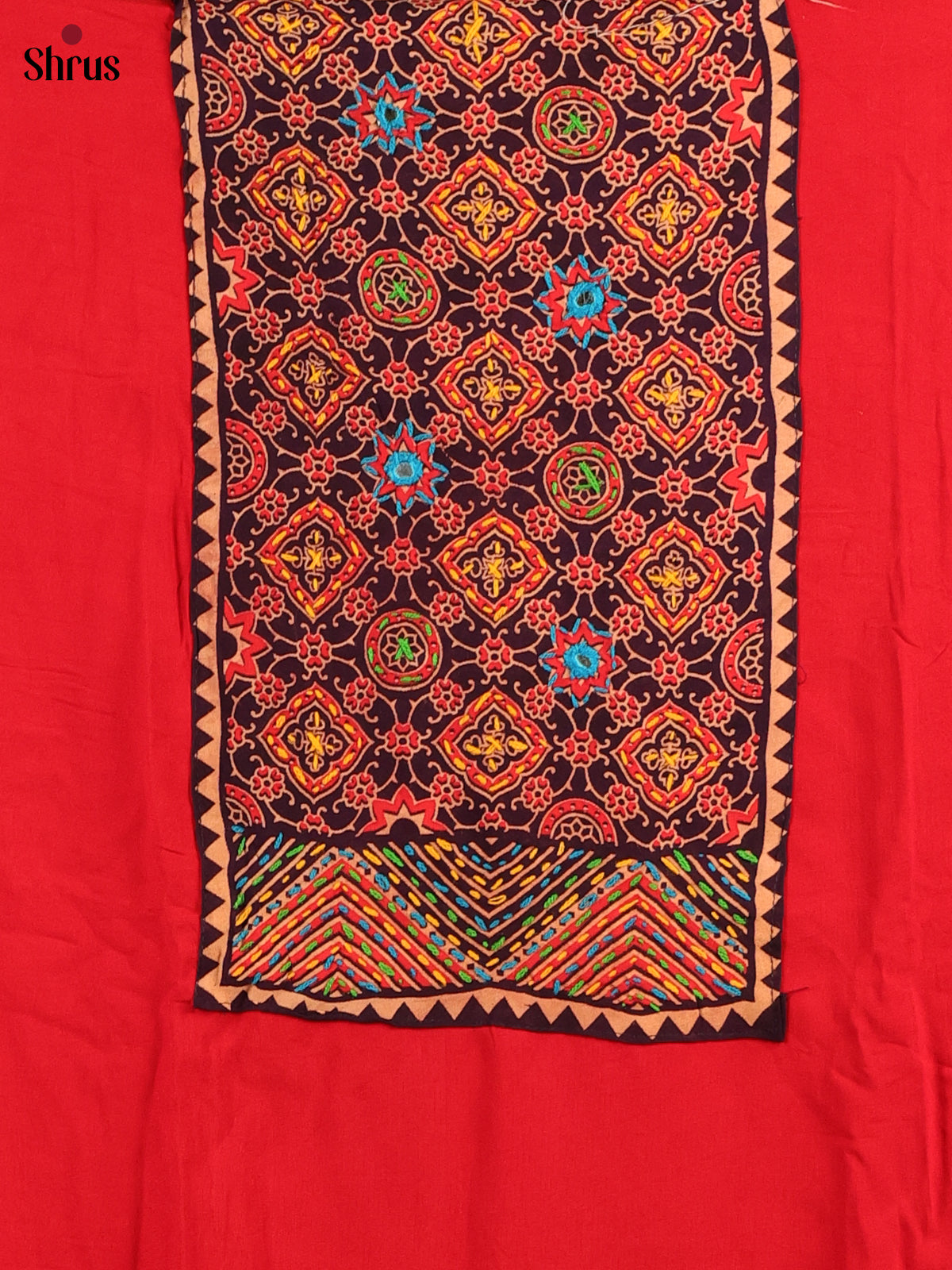 Red & Black- Ajrakh Salwar - Shop on Shrus.com