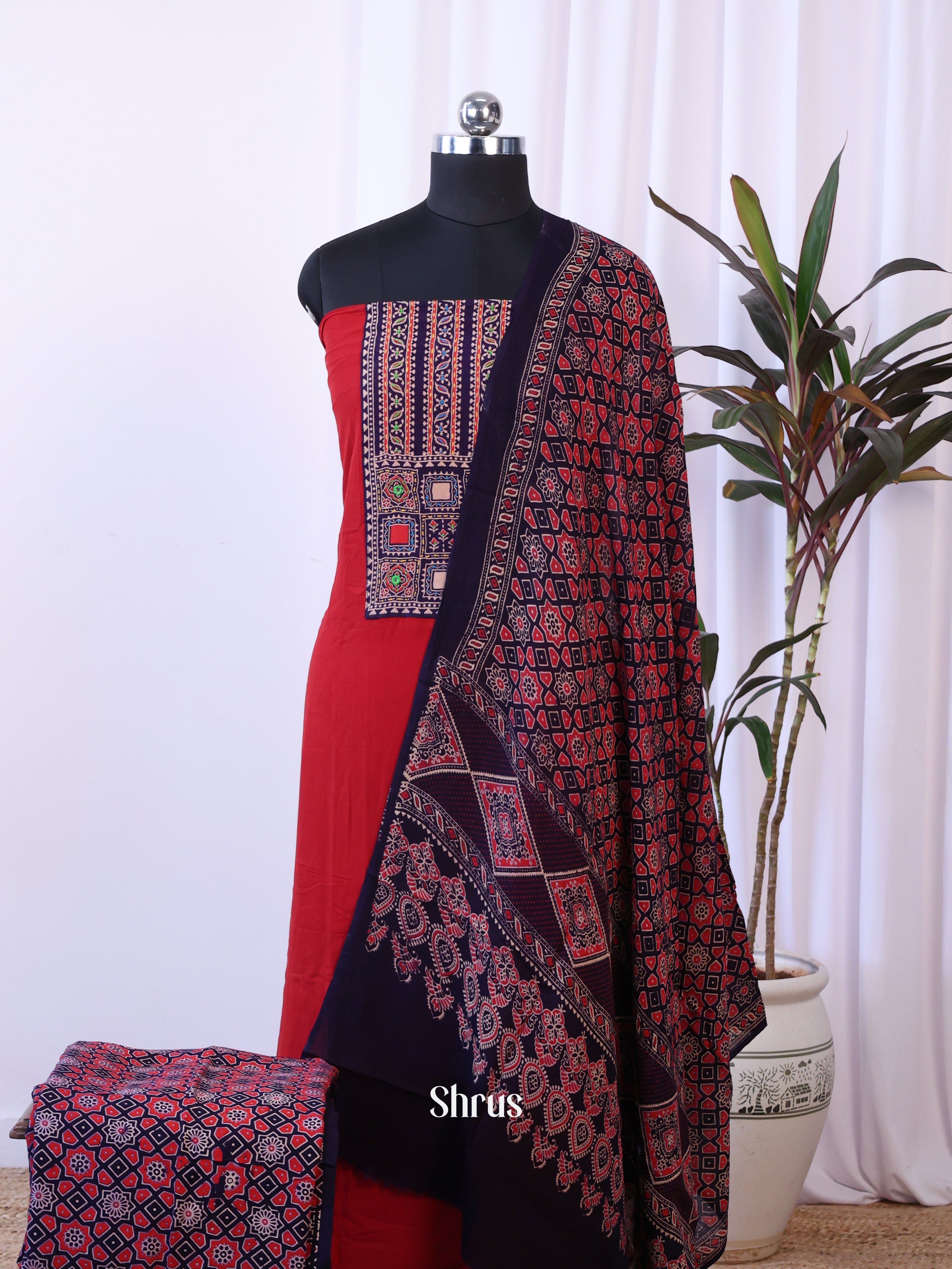 CJS07117 - Ajrakh Salwar - Shop on Shrus.com