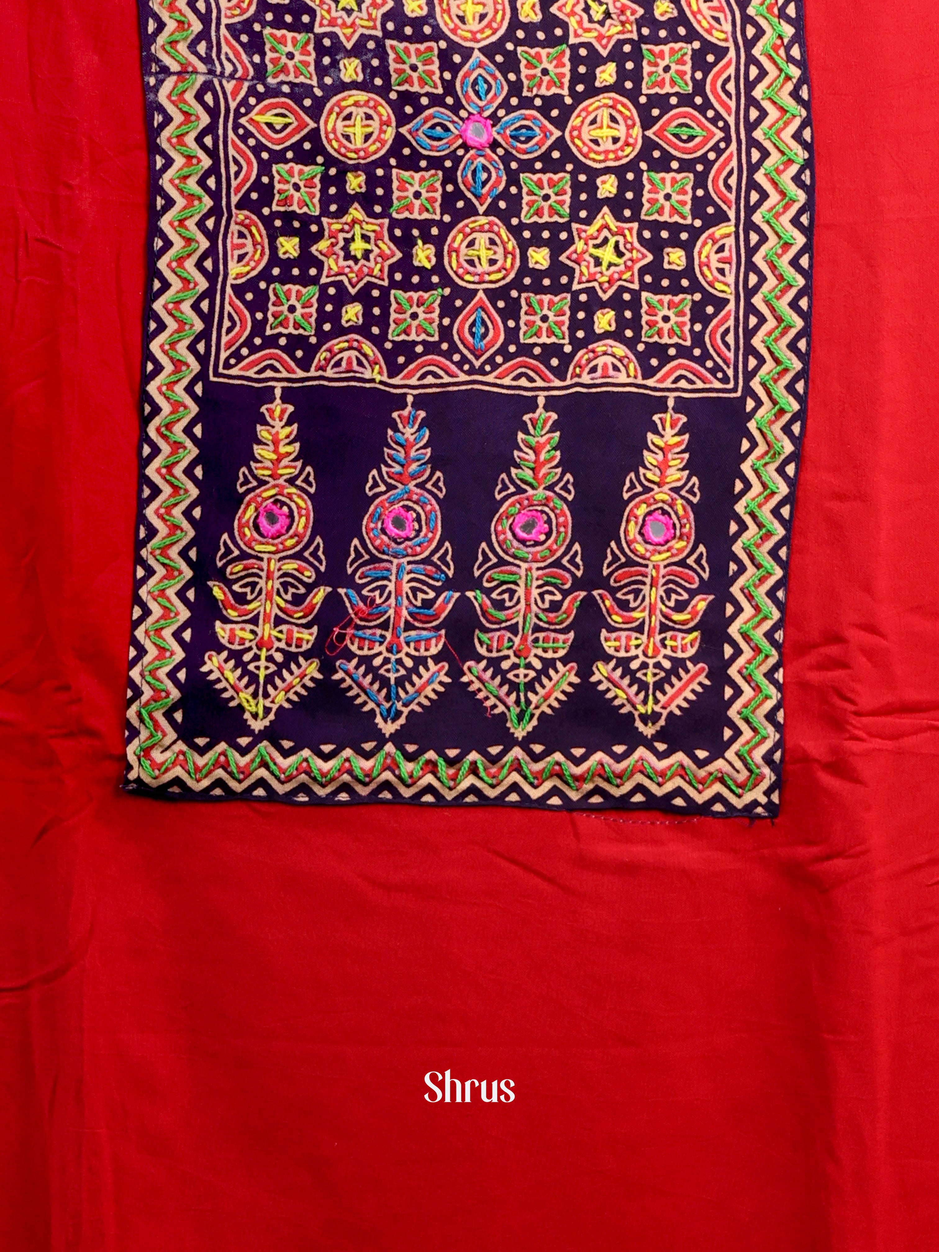 Red & Black - Ajrakh Salwar - Shop on Shrus.com