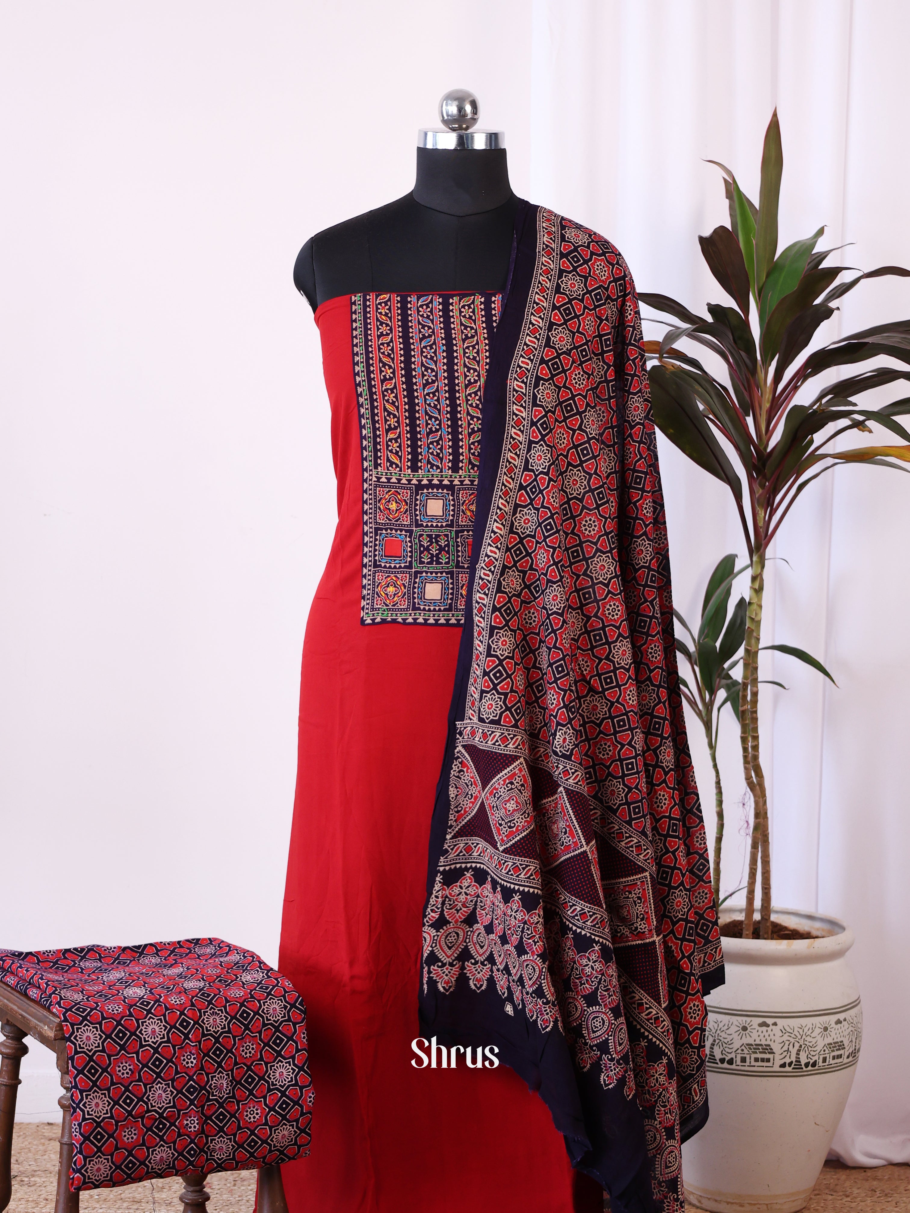 CJS07119 - Ajrakh Salwar - Shop on Shrus.com