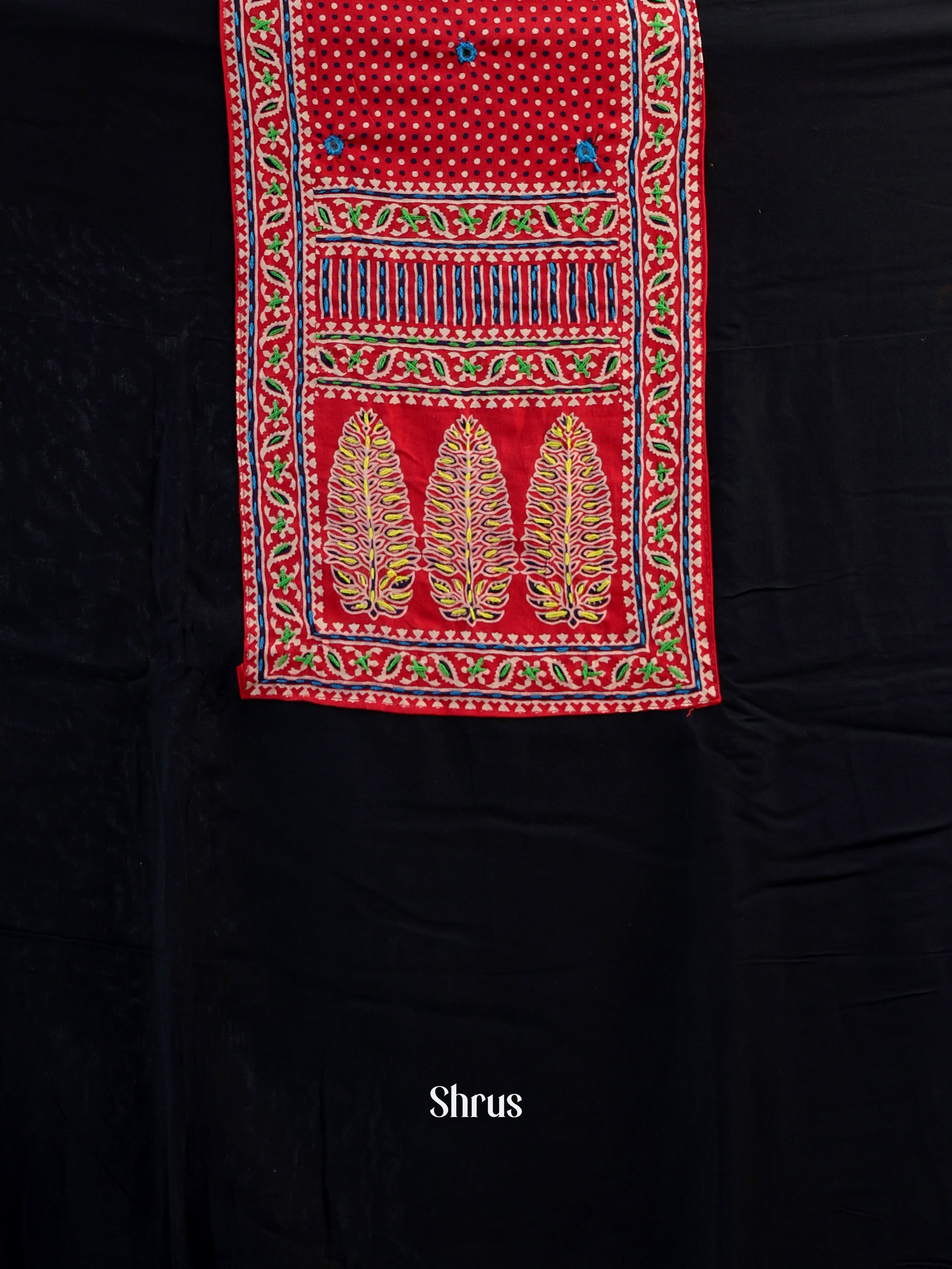 Black & Red - Ajrakh Salwar - Shop on Shrus.com