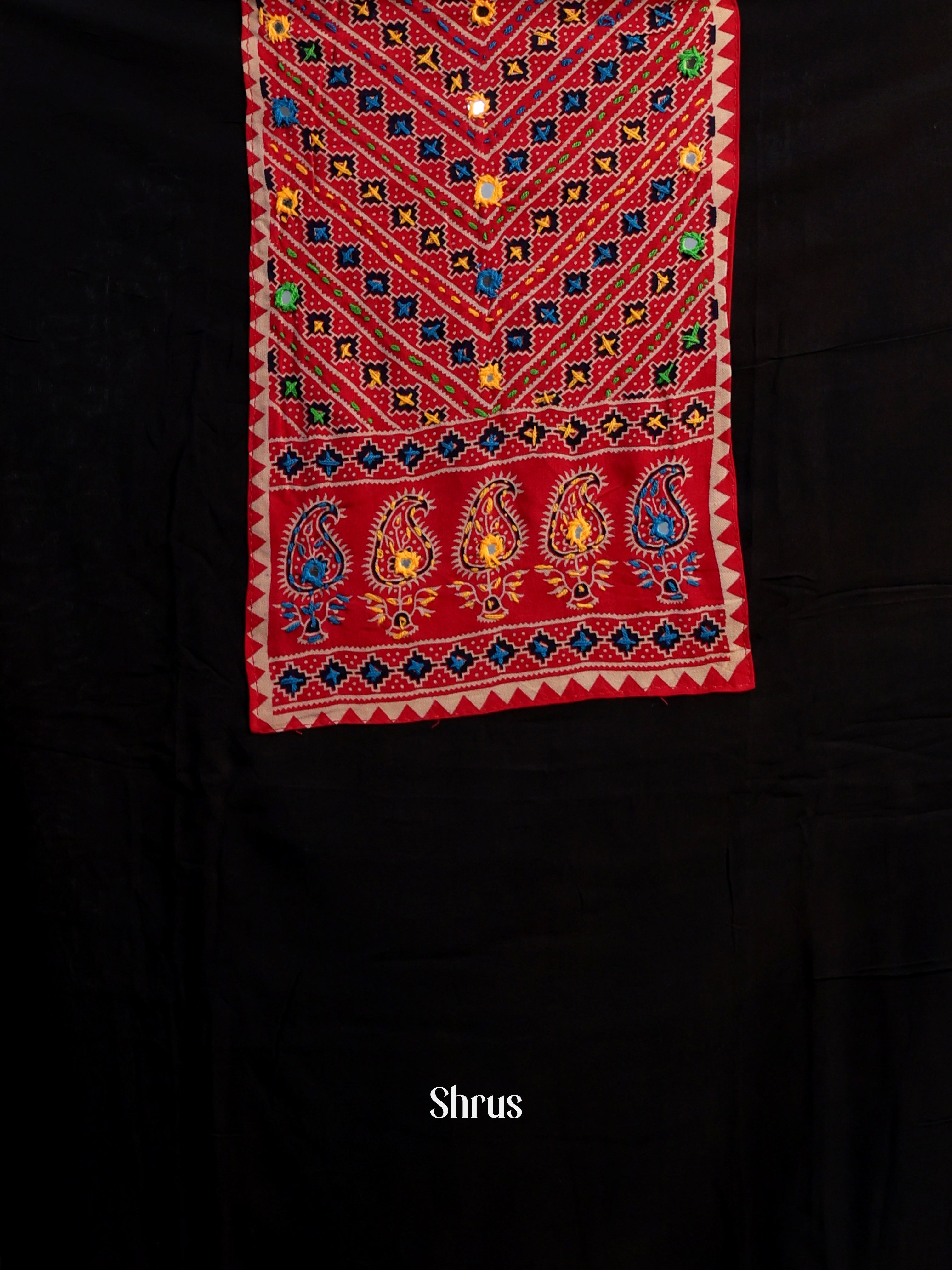Black & Red - Ajrakh Salwar - Shop on Shrus.com