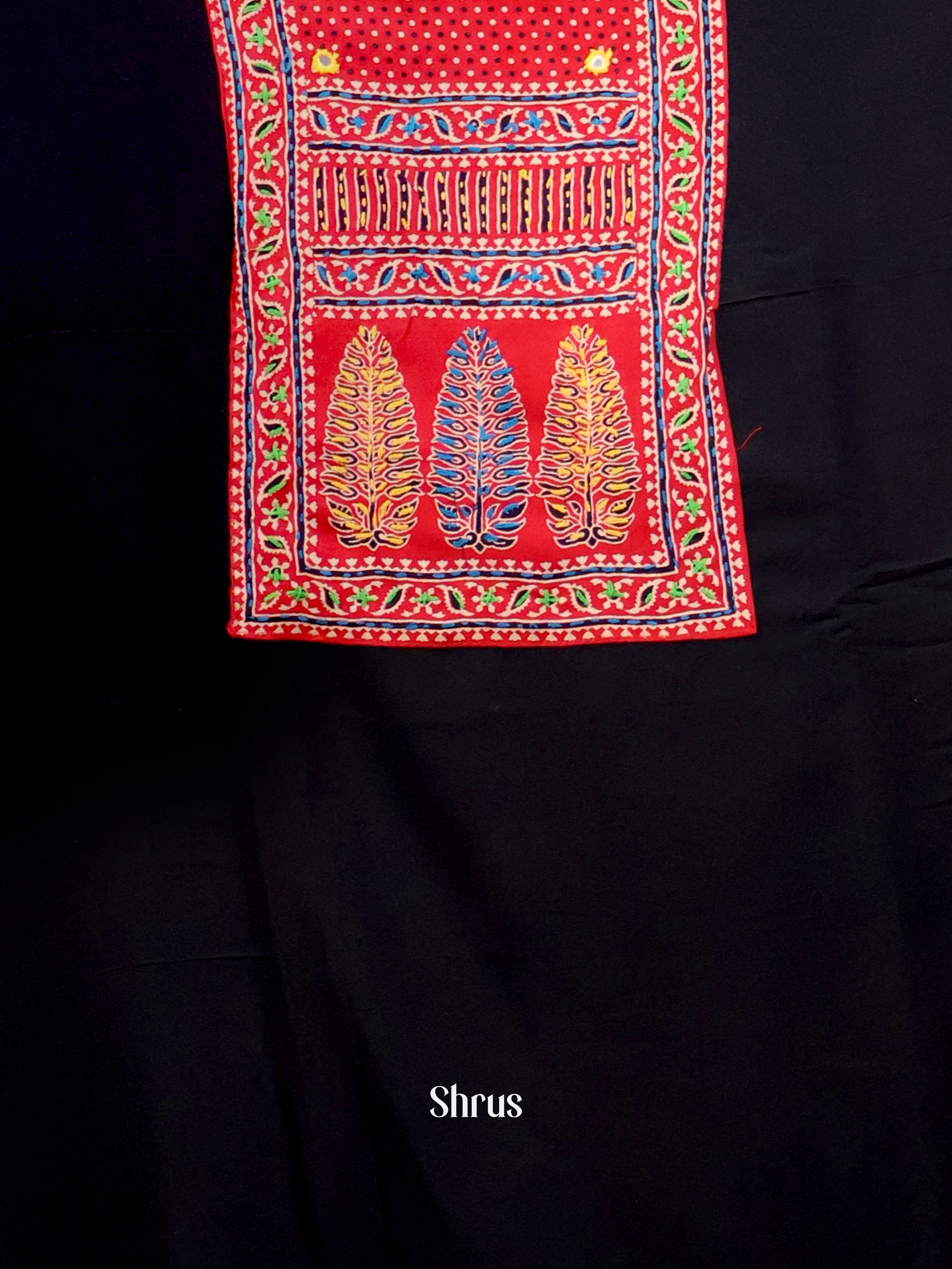 Black & Red - Ajrakh Salwar - Shop on Shrus.com