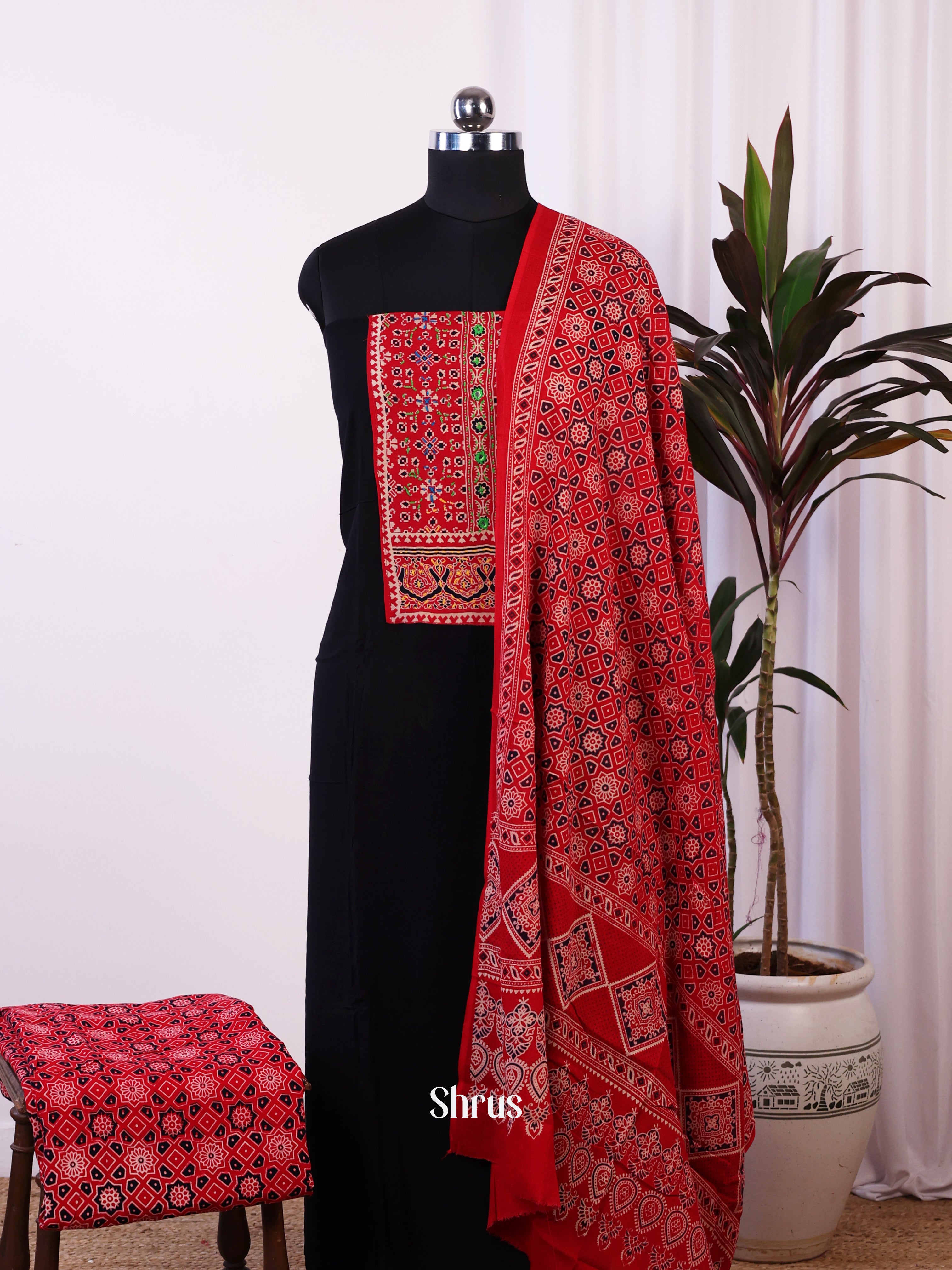 CJS07134 - Ajrakh Salwar - Shop on Shrus.com