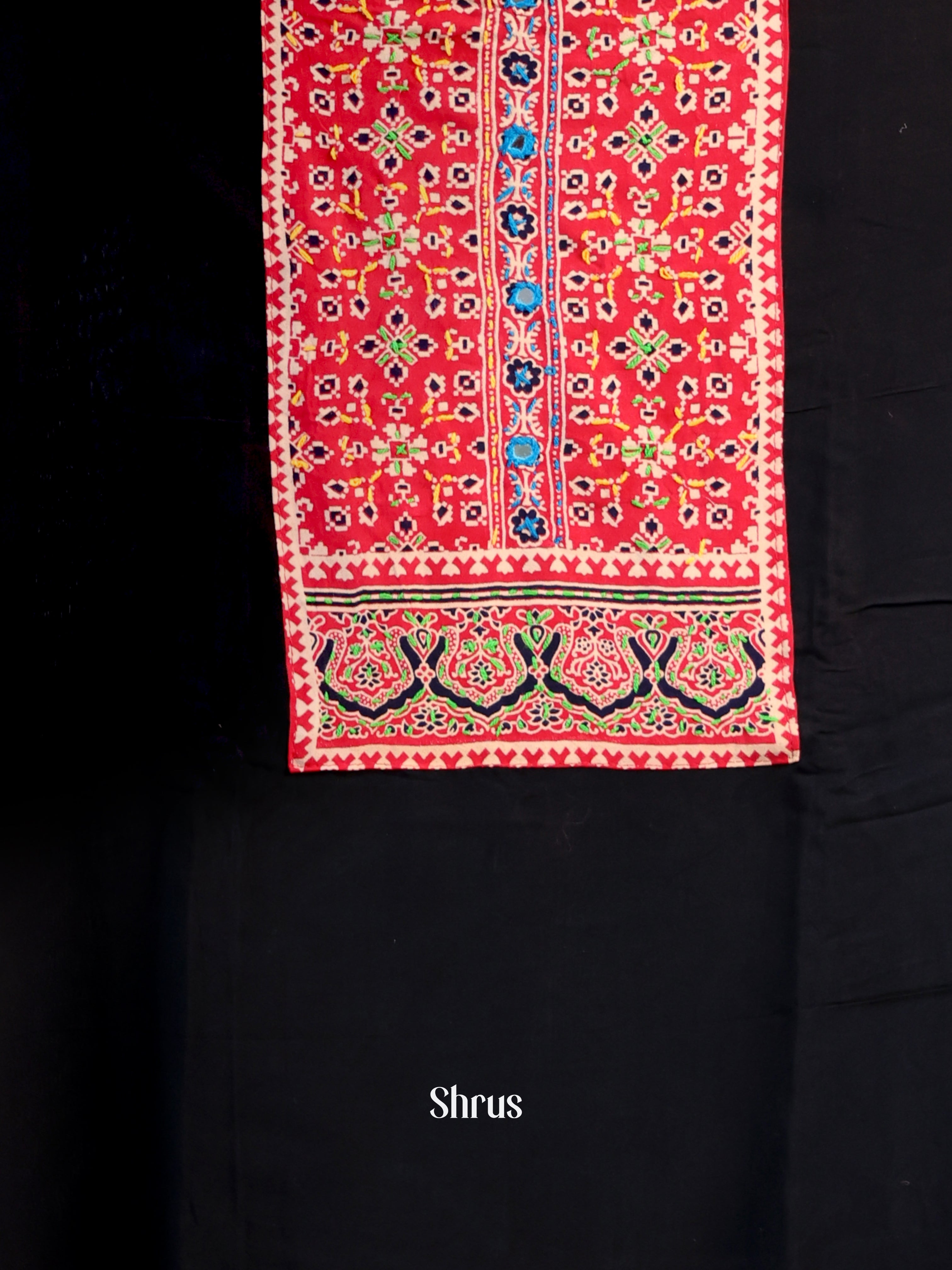 Black & Red - Ajrakh Salwar - Shop on Shrus.com