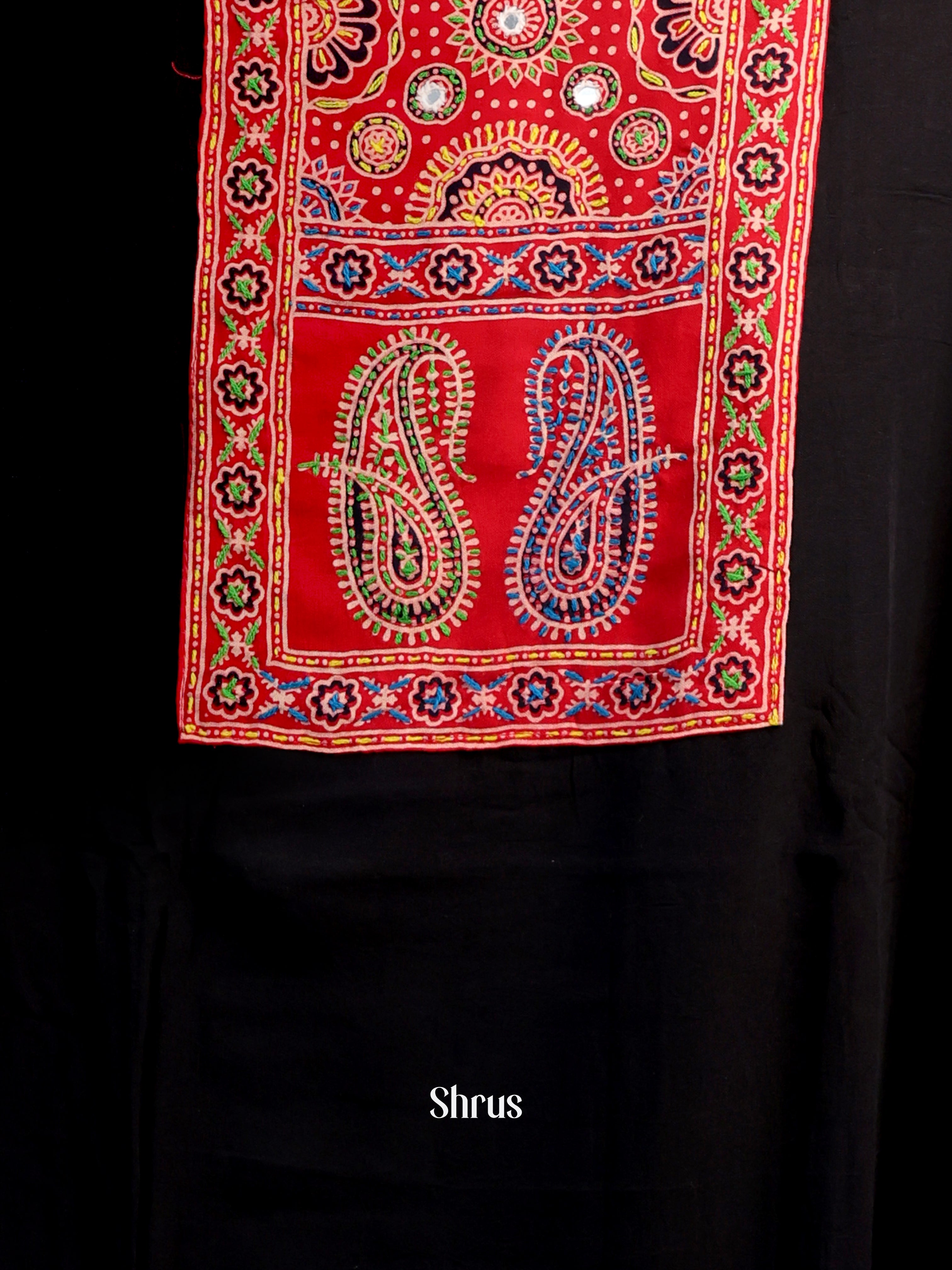 Black & Red - Ajrakh Salwar - Shop on Shrus.com