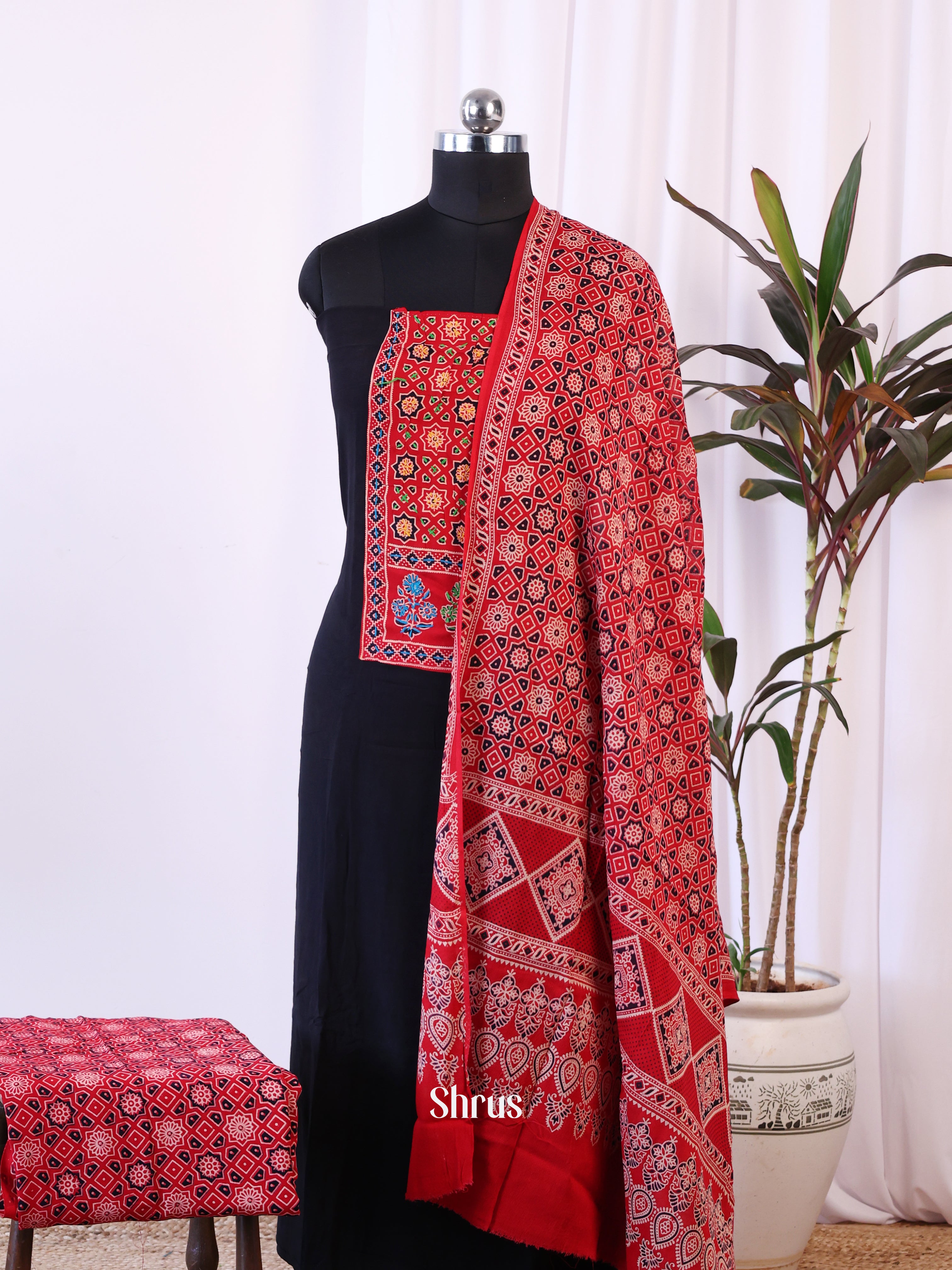 CJS07154 - Ajrakh Salwar - Shop on Shrus.com