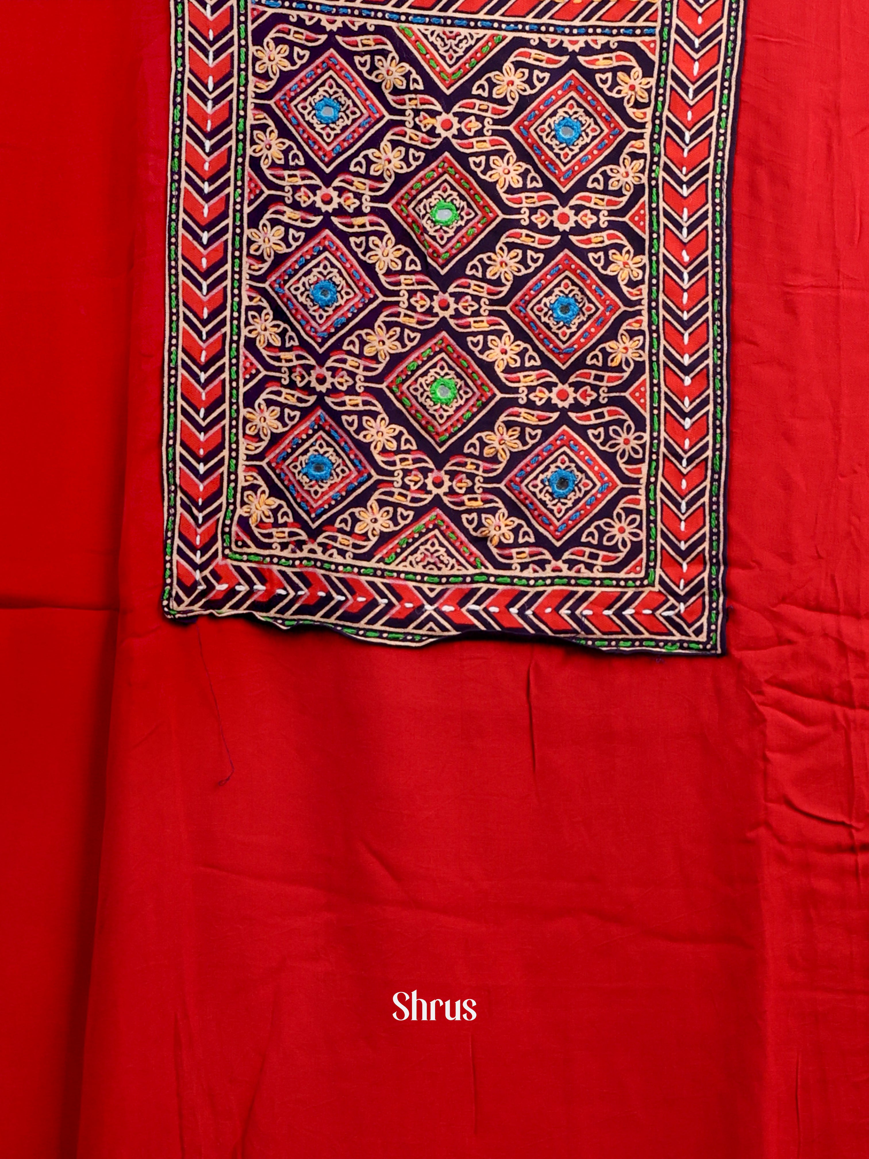 Red & Black - Ajrakh Salwar - Shop on Shrus.com