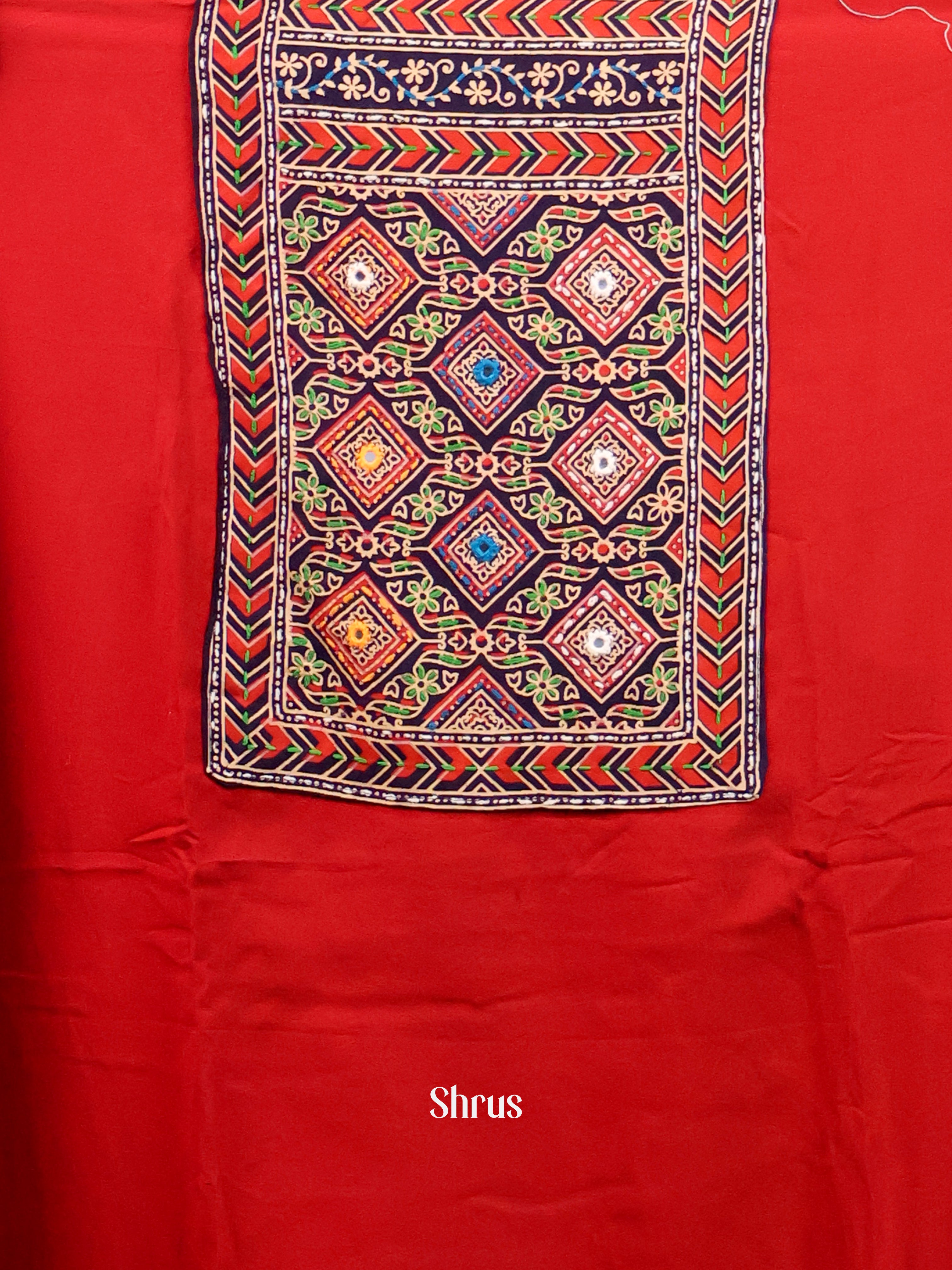 Red & Black- Ajrakh Salwar - Shop on Shrus.com
