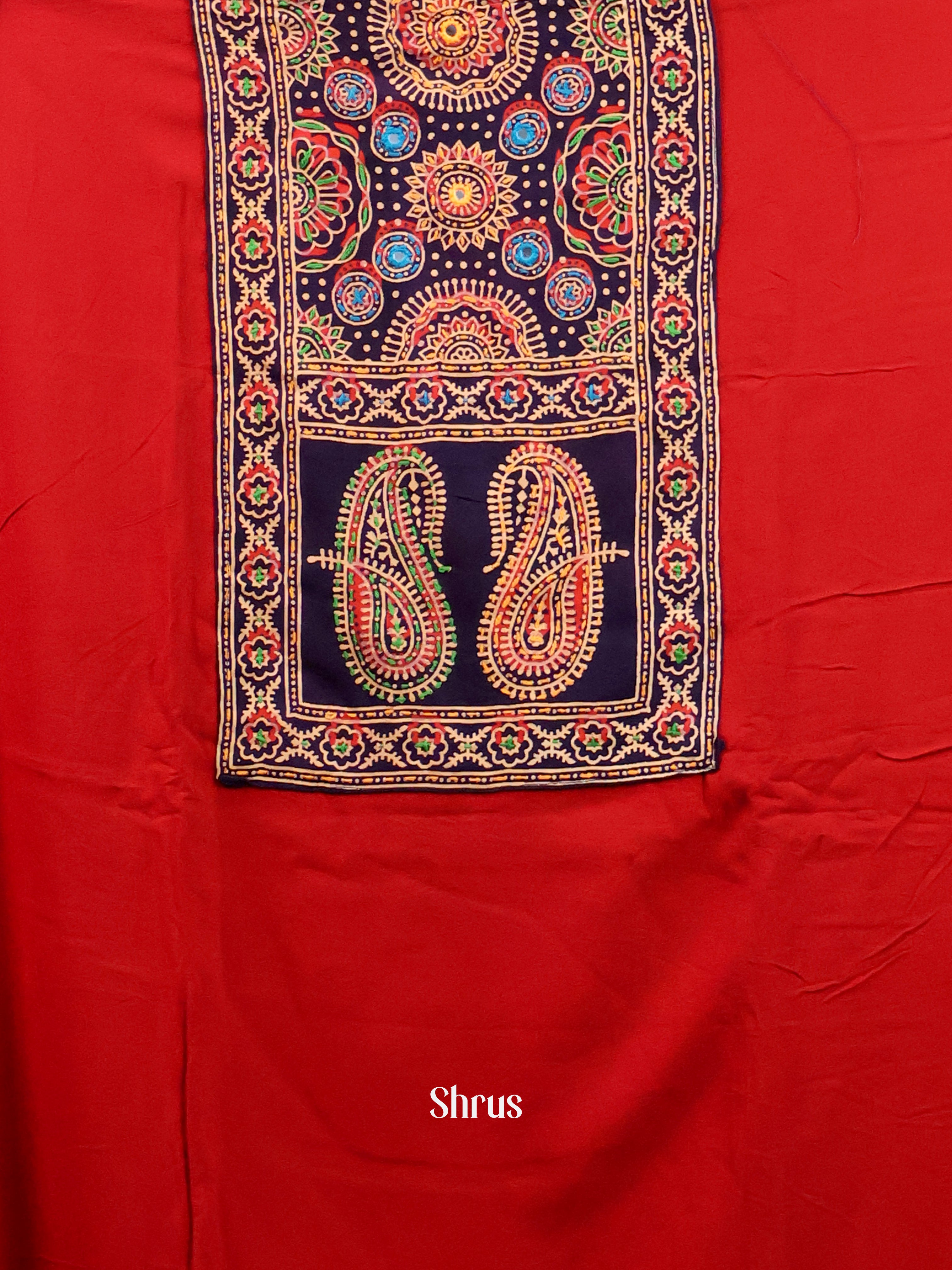 Red & Black - Ajrakh Salwar - Shop on Shrus.com