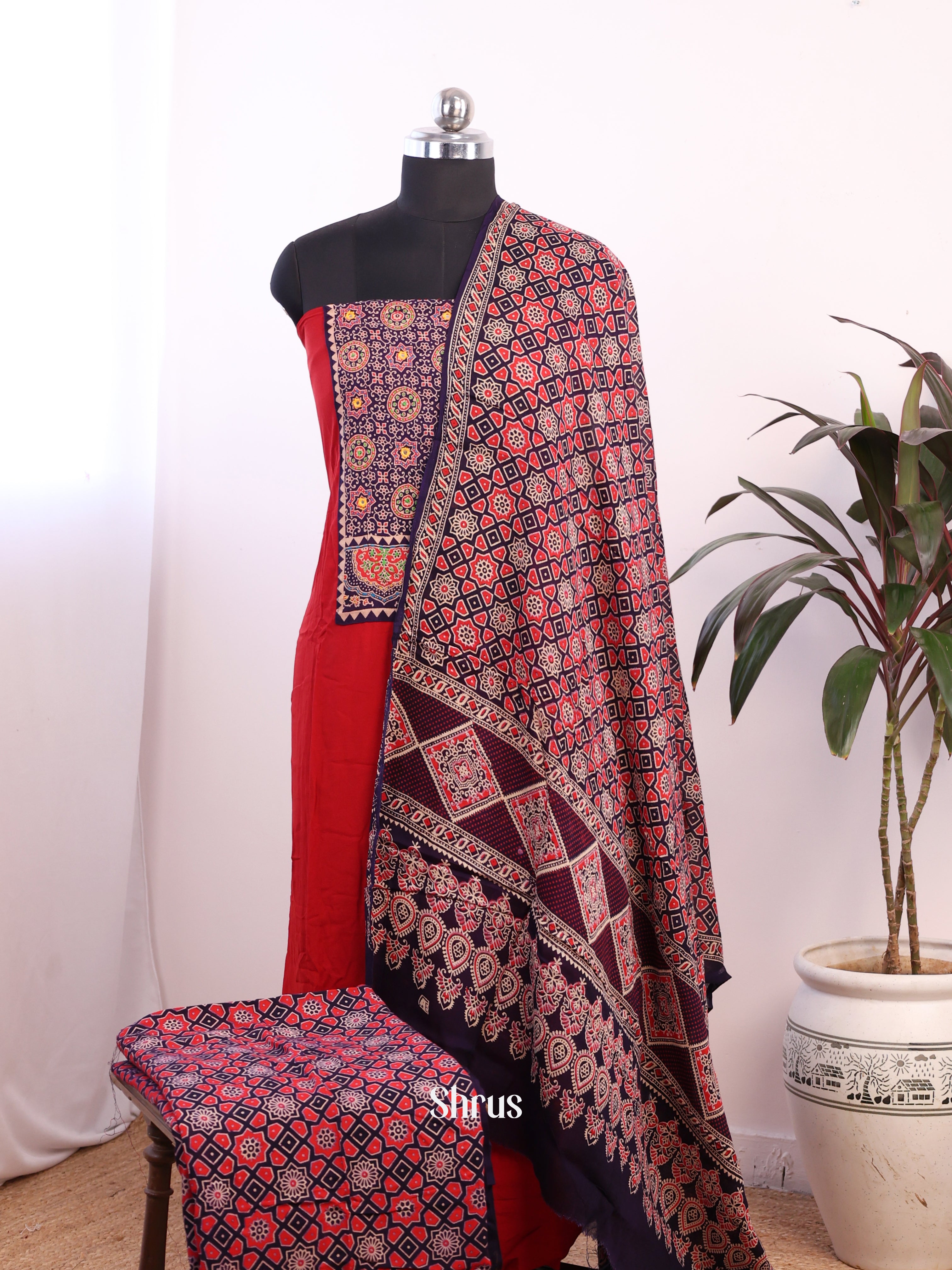 CJS07168 - Ajrakh Salwar - Shop on Shrus.com
