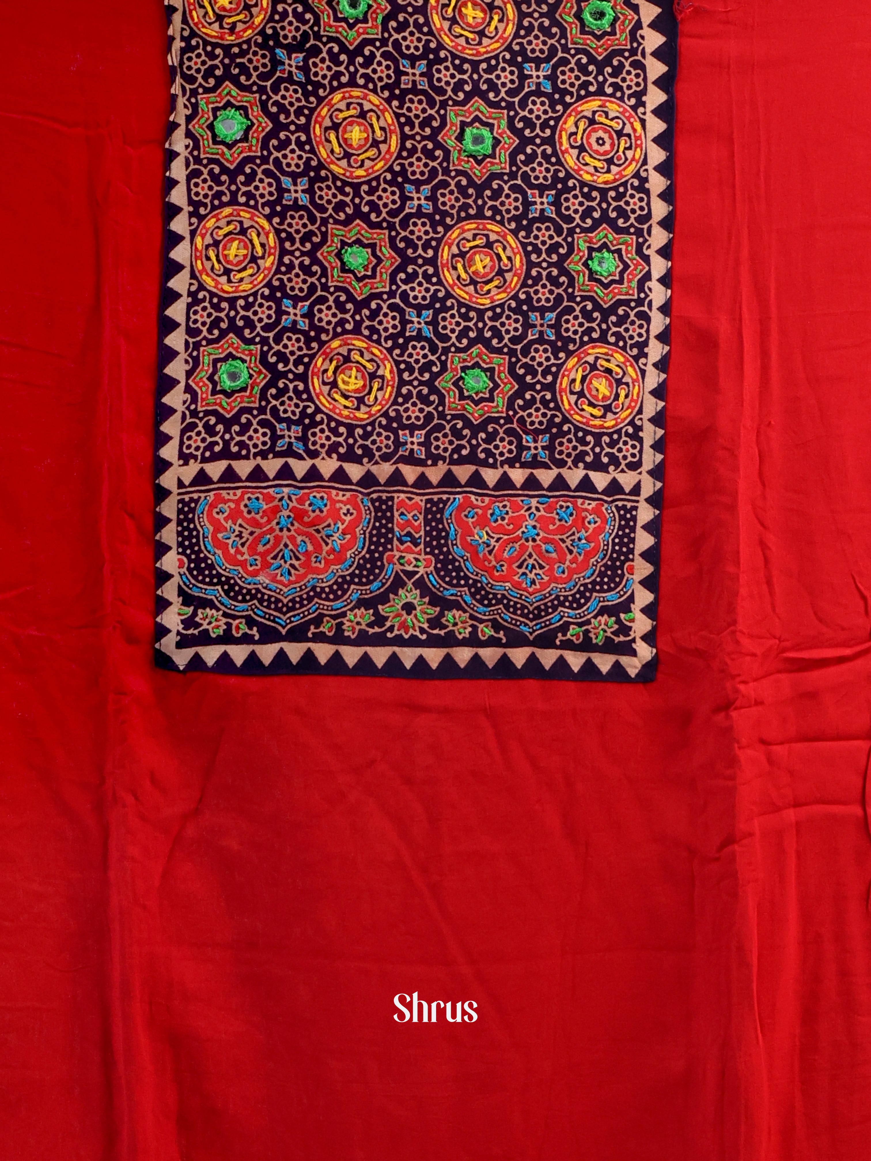 Red & Black - Ajrakh Salwar - Shop on Shrus.com