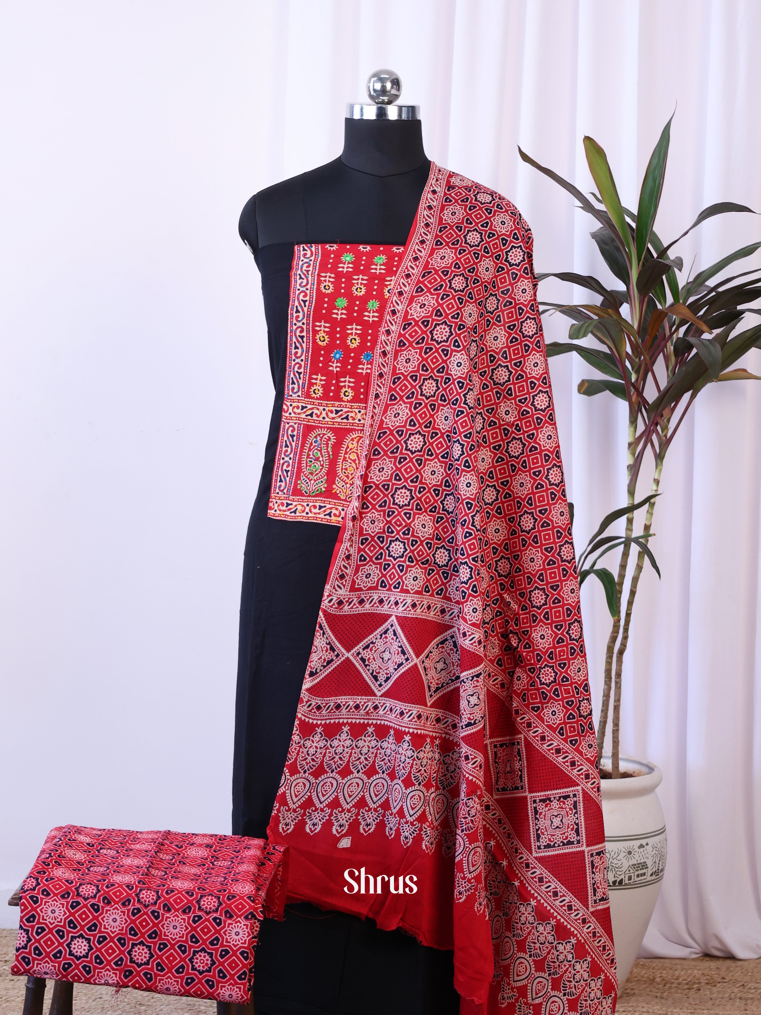 CJS07174 - Ajrakh Salwar - Shop on Shrus.com