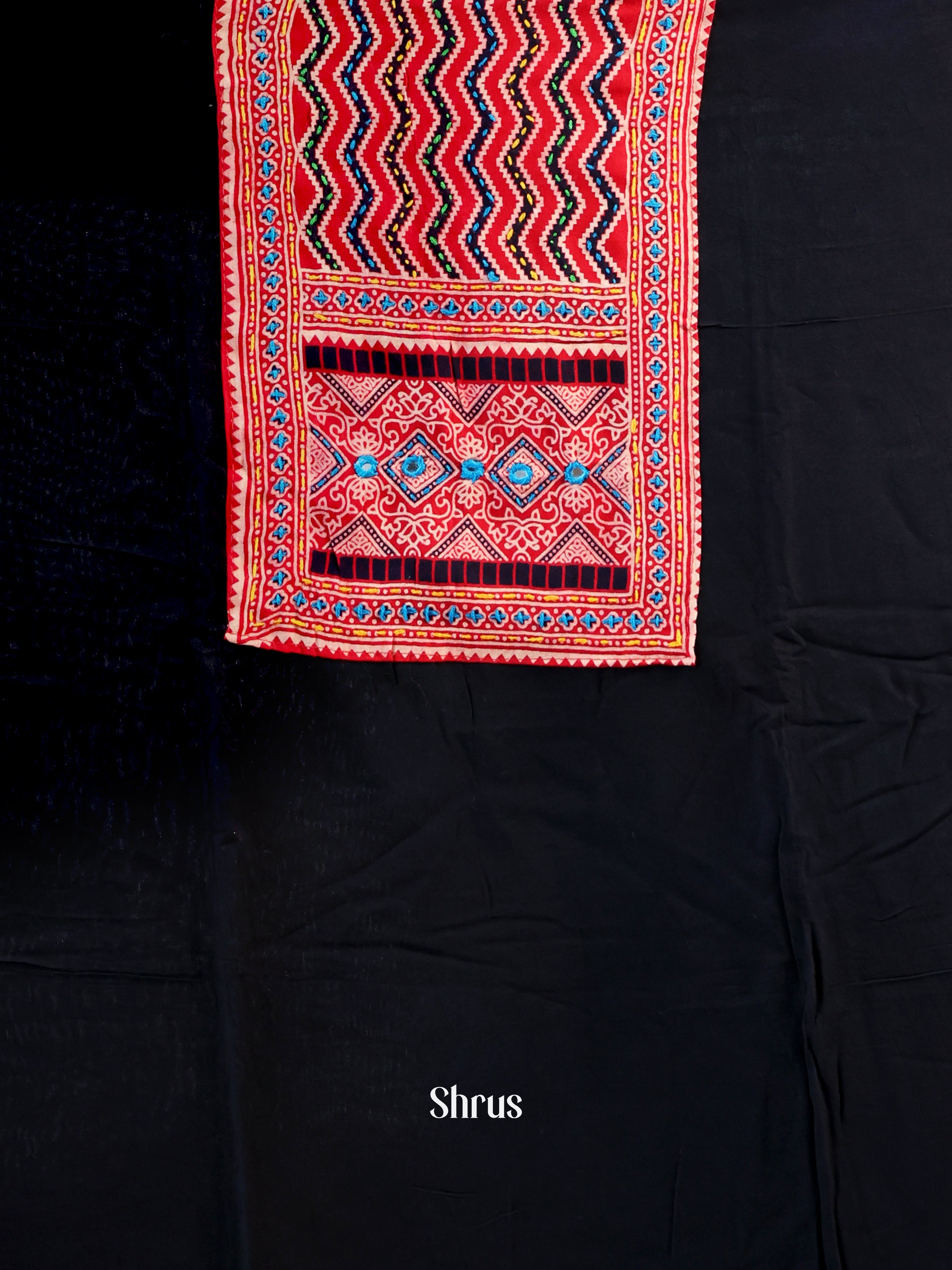 Black & Red - Ajrakh Salwar - Shop on Shrus.com