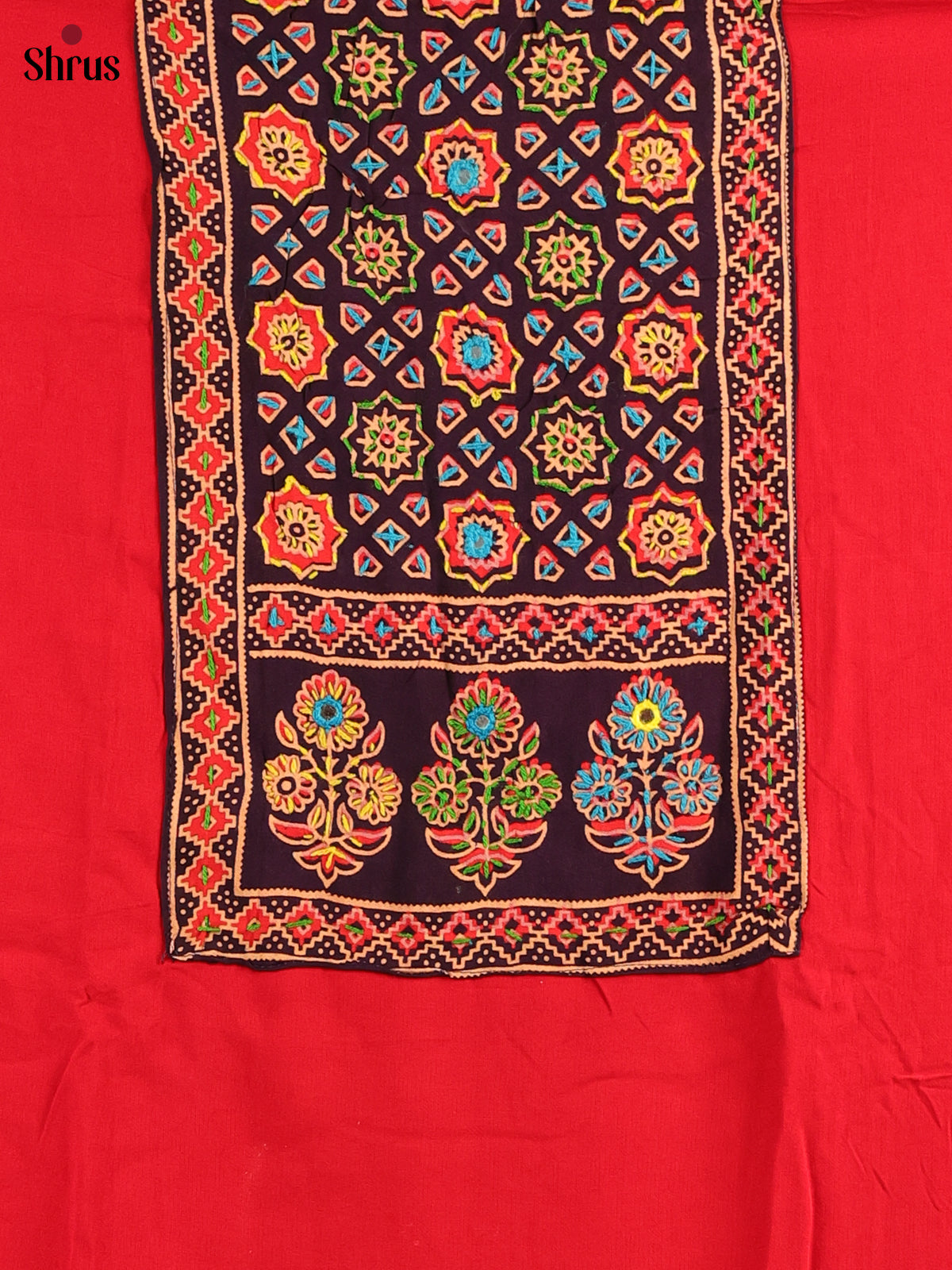 Red & Black - Ajrakh Salwar - Shop on Shrus.com