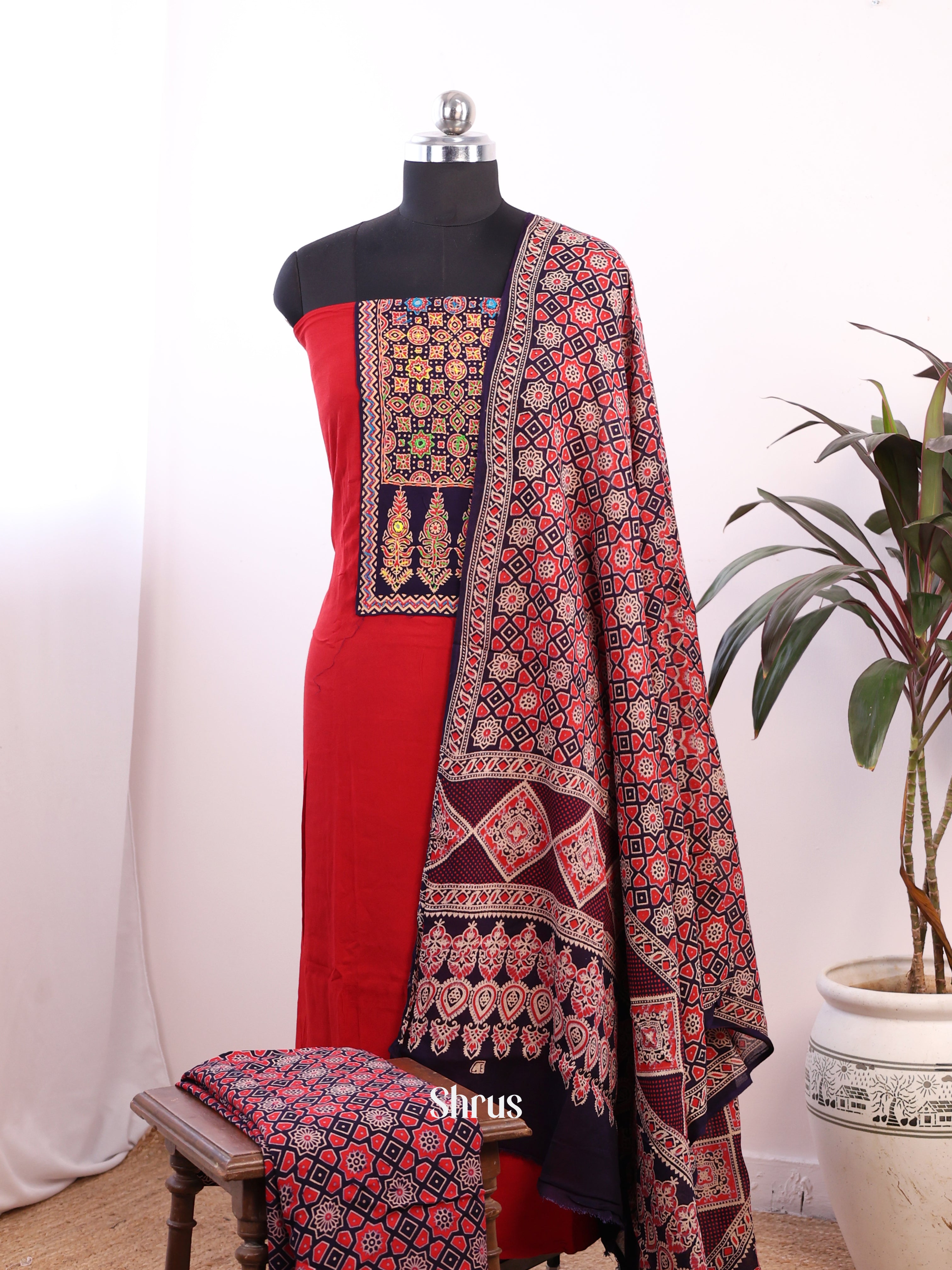 CJS07185 - Ajrakh Salwar - Shop on Shrus.com