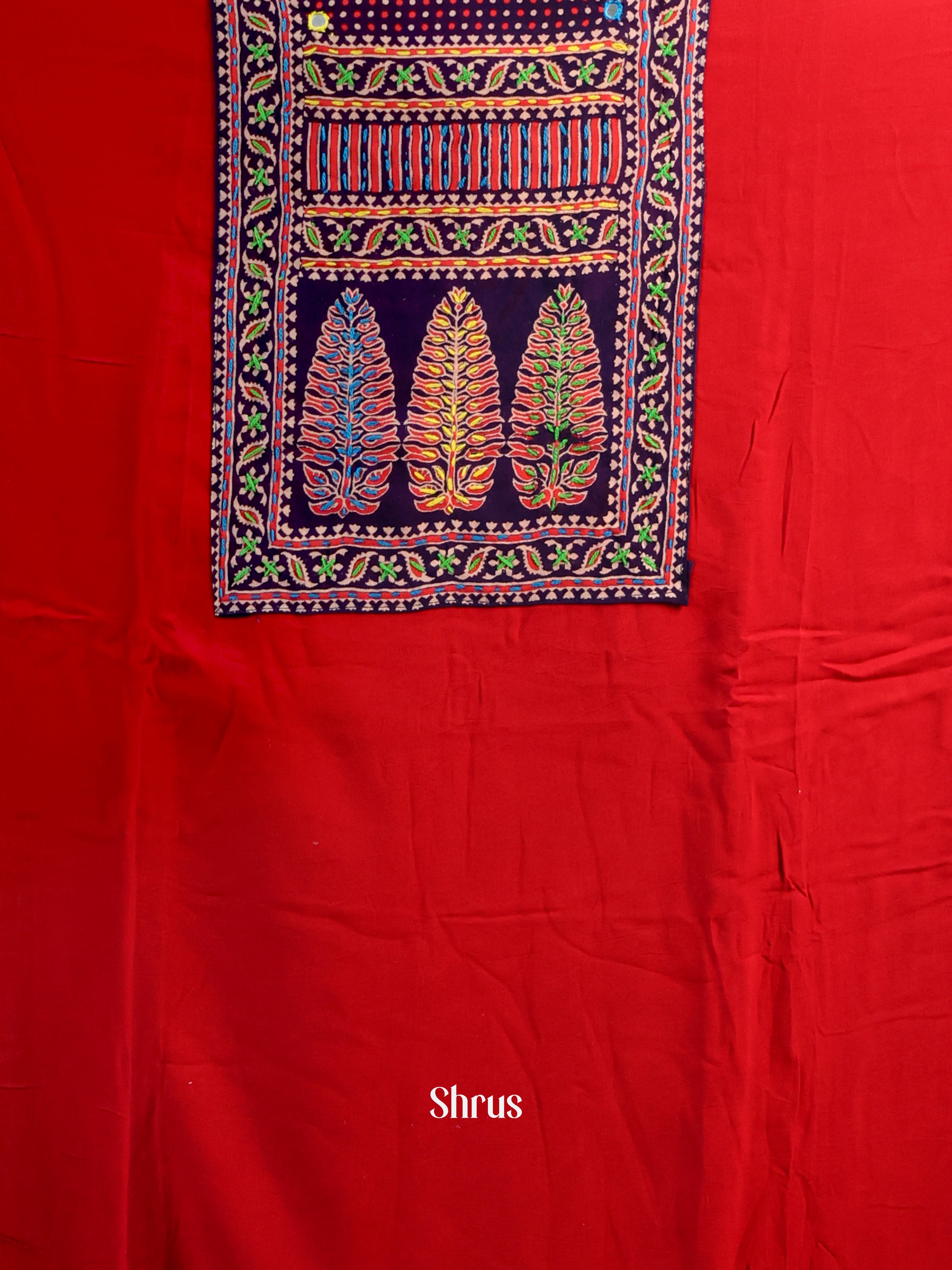 Red & Black - Ajrakh Salwar - Shop on Shrus.com