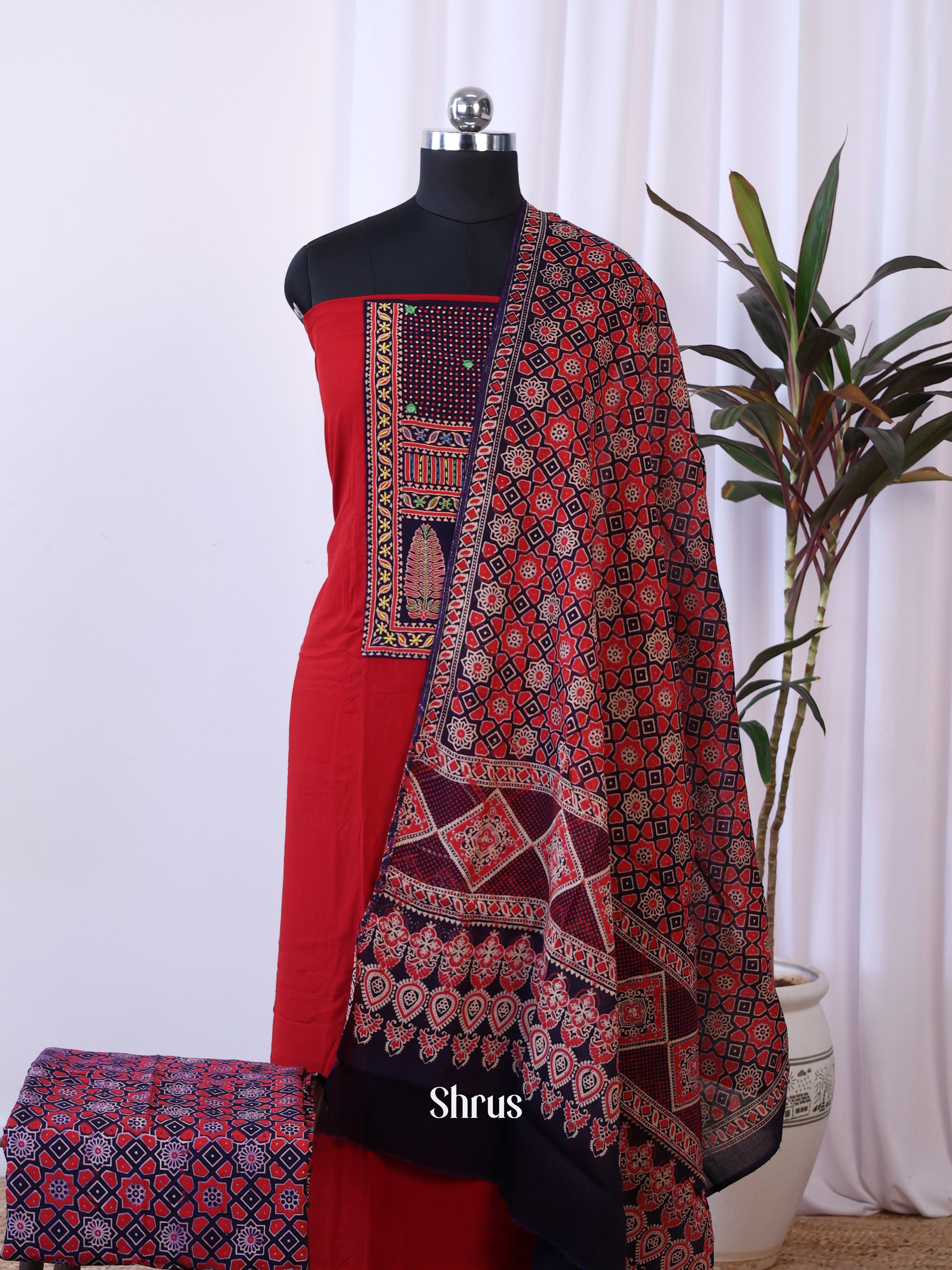 CJS07189 - Ajrakh Salwar - Shop on Shrus.com