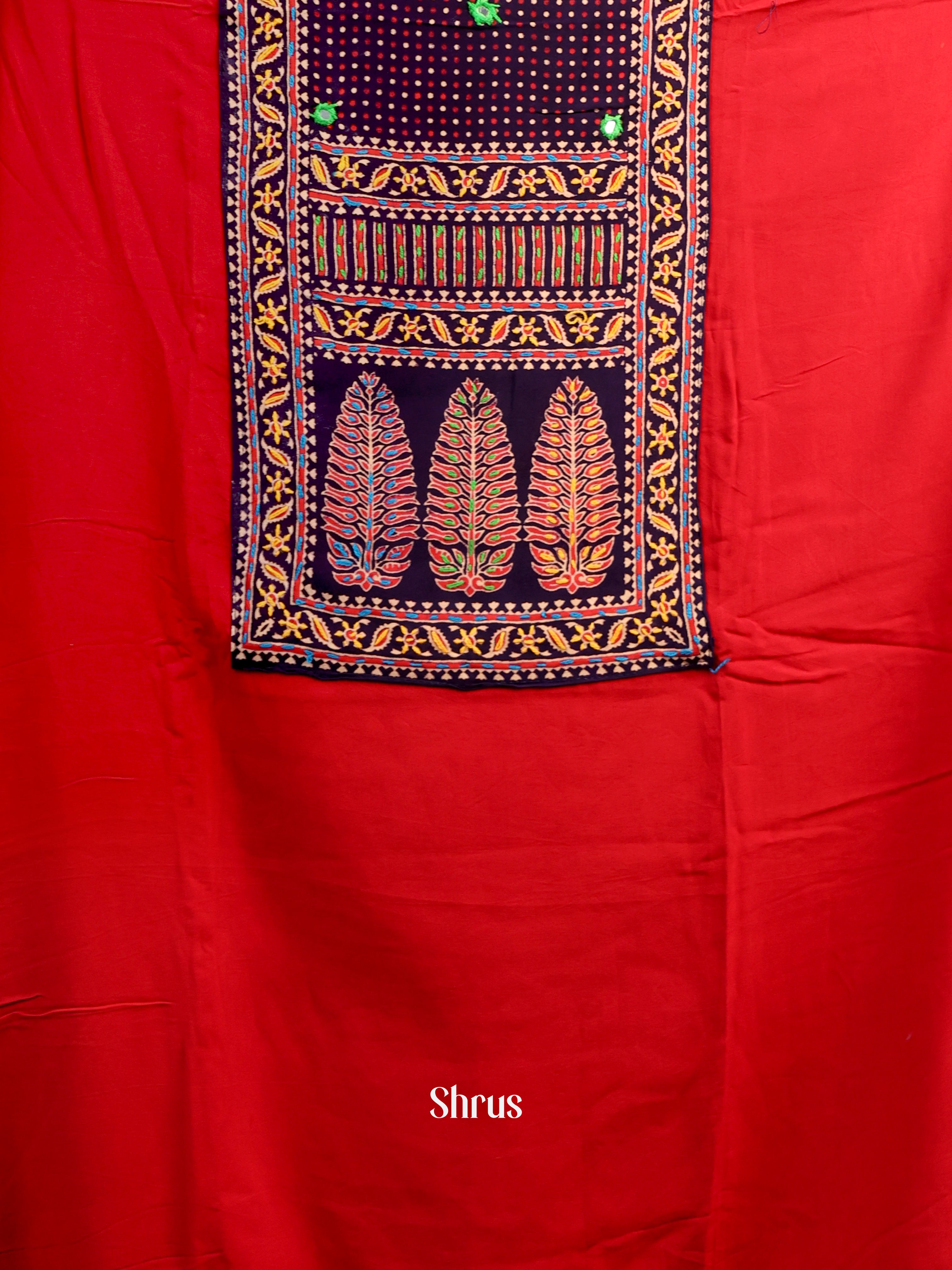 Red & Black - Ajrakh Salwar - Shop on Shrus.com