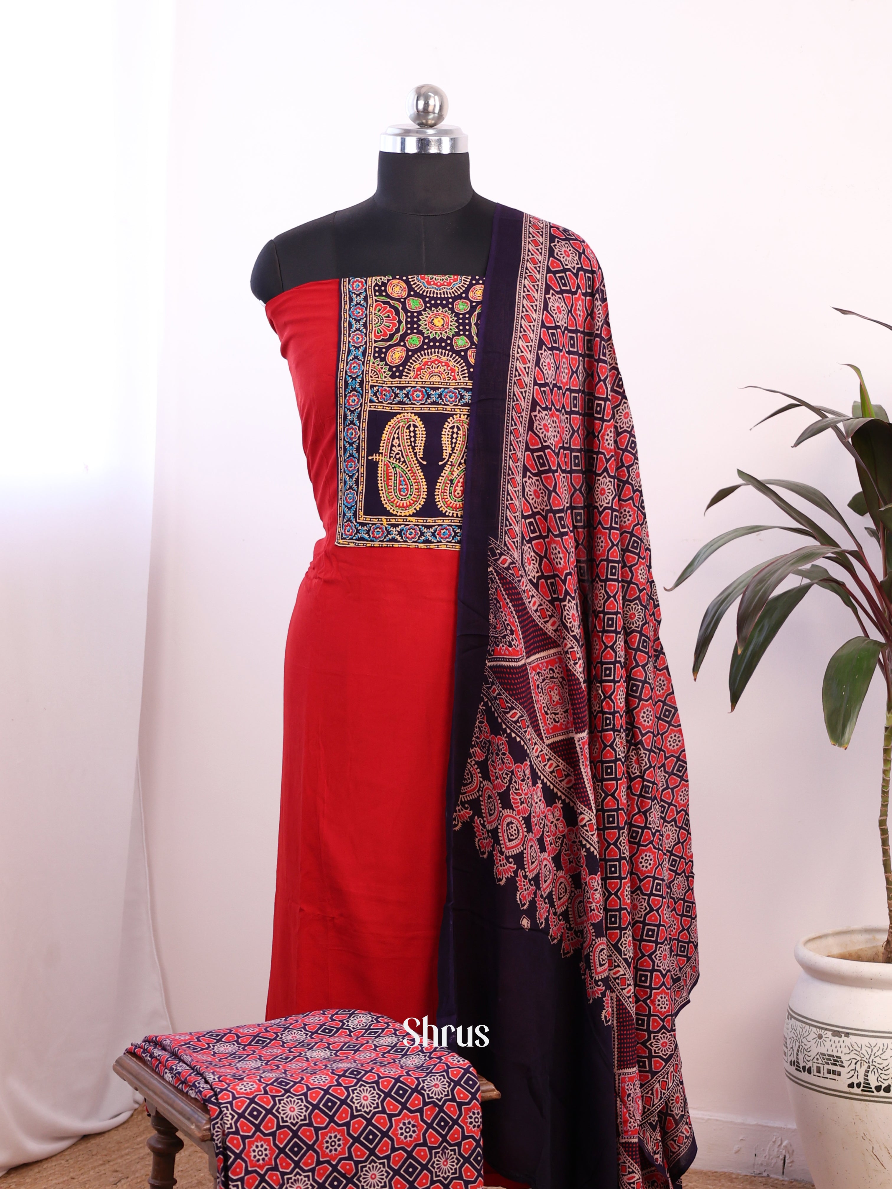 CJS07192 - Ajrakh Salwar - Shop on Shrus.com