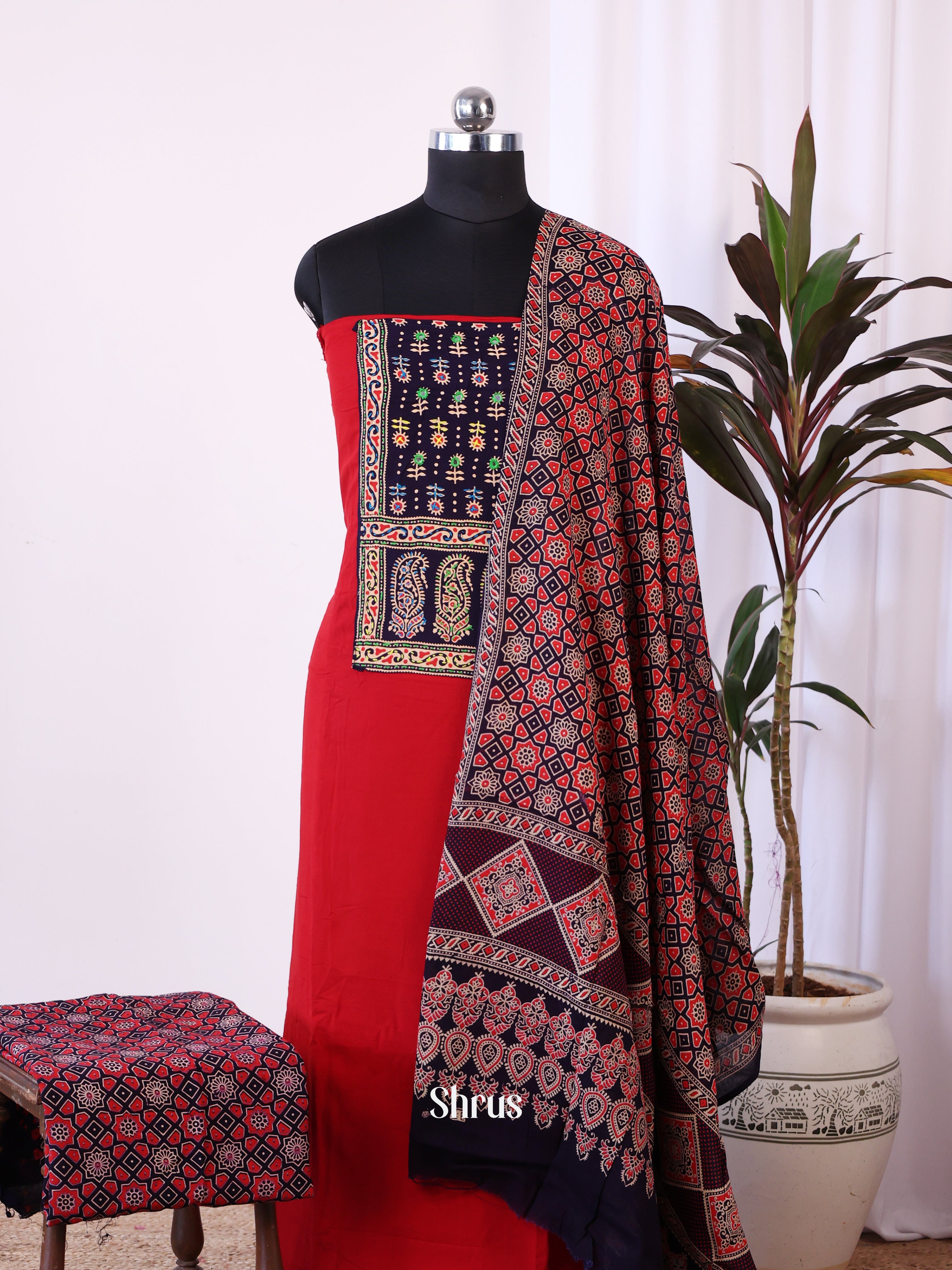 CJS07193 - Ajrakh Salwar - Shop on Shrus.com