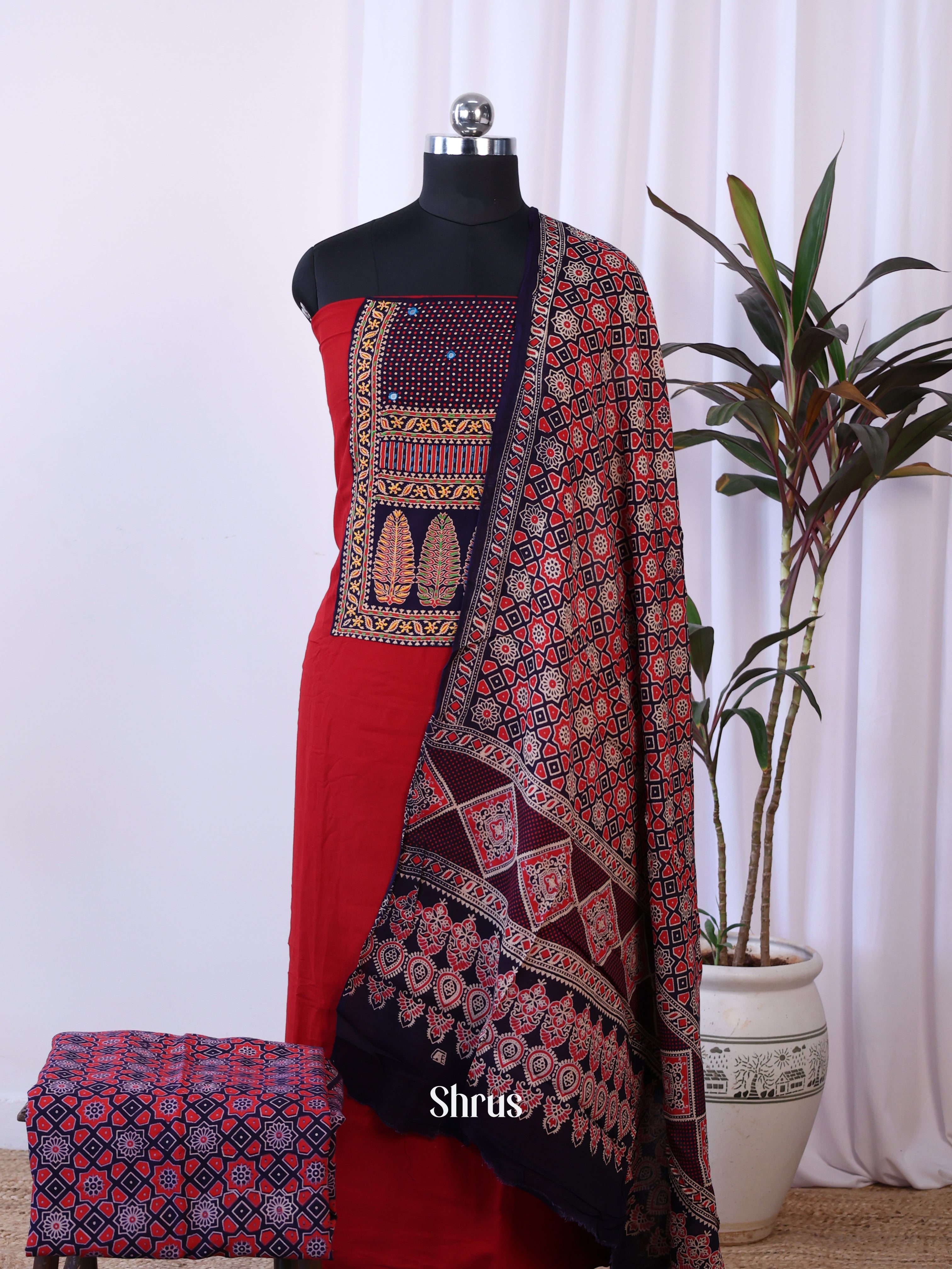 CJS07194 - Ajrakh Salwar - Shop on Shrus.com