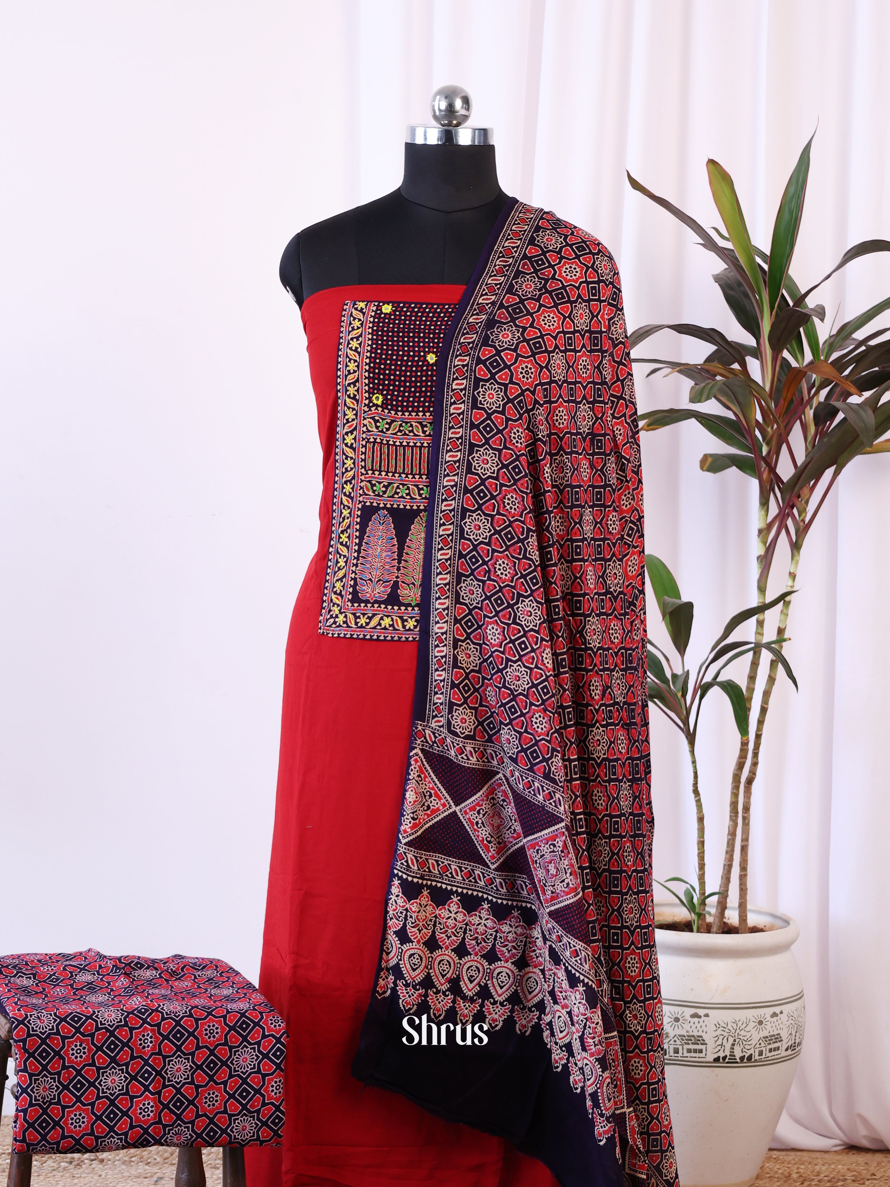 CJS07195 - Ajrakh Salwar - Shop on Shrus.com
