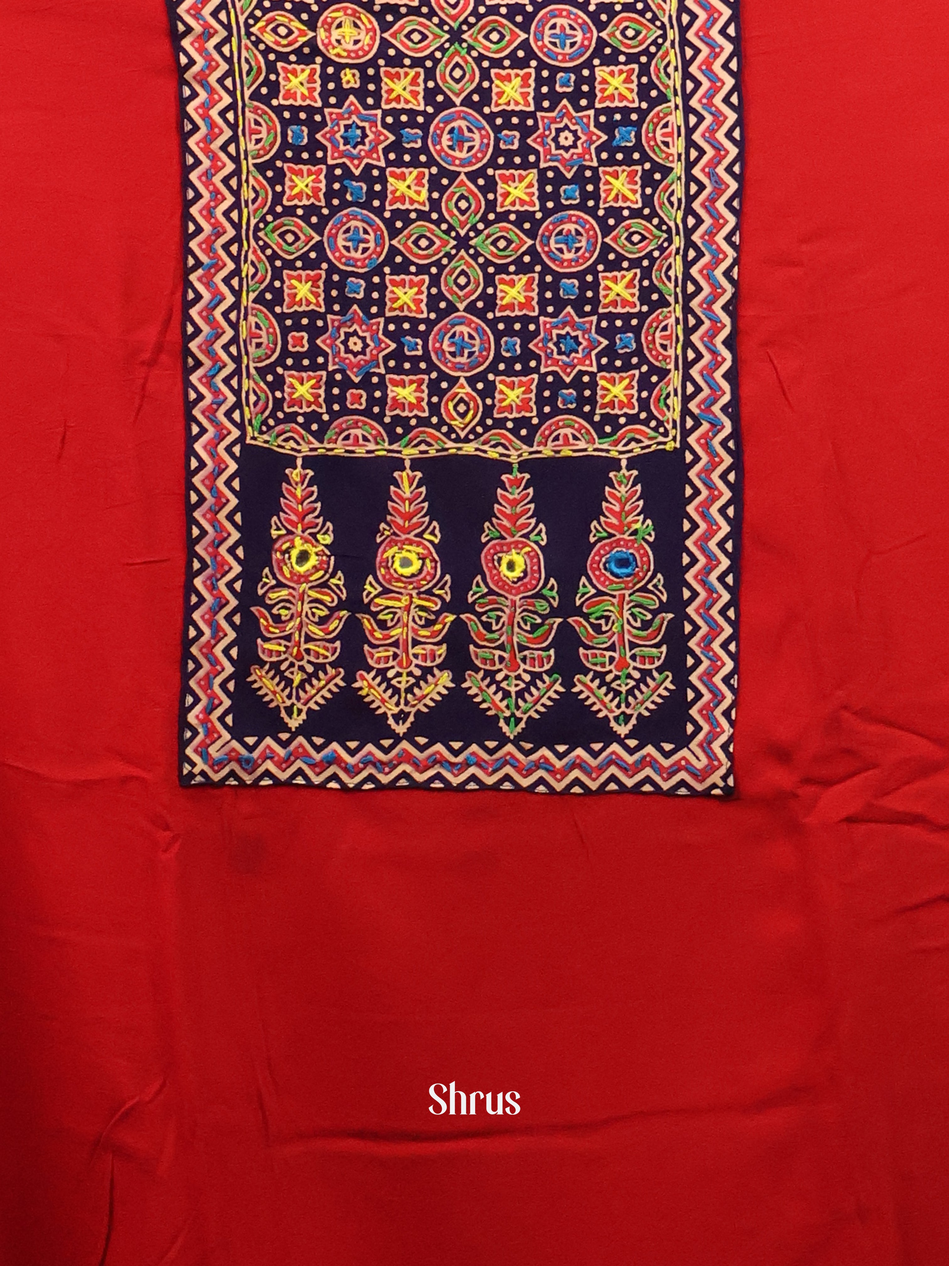 Red & Black - Ajrakh Salwar - Shop on Shrus.com