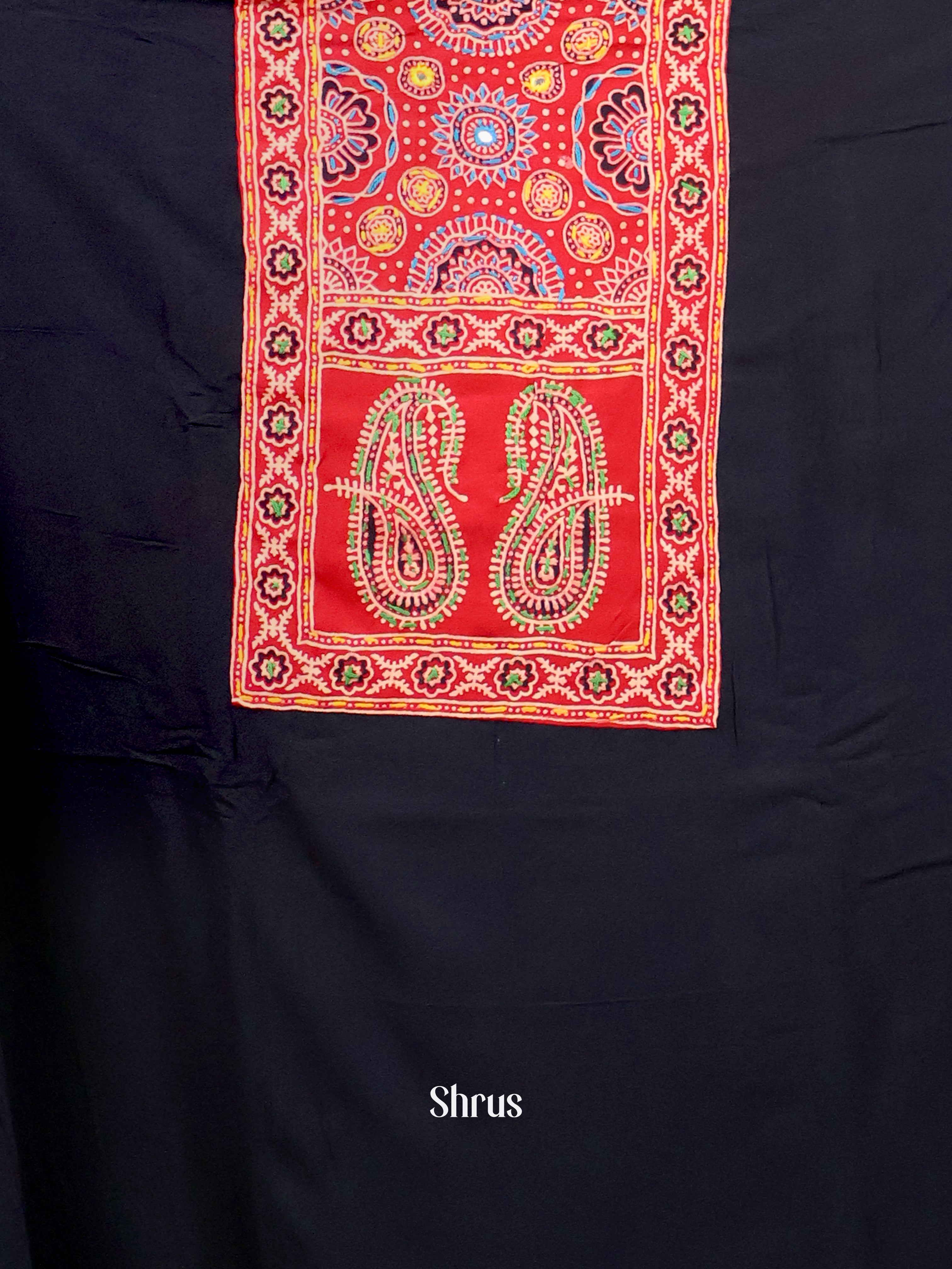 Black & Red - Ajrakh Salwar - Shop on Shrus.com