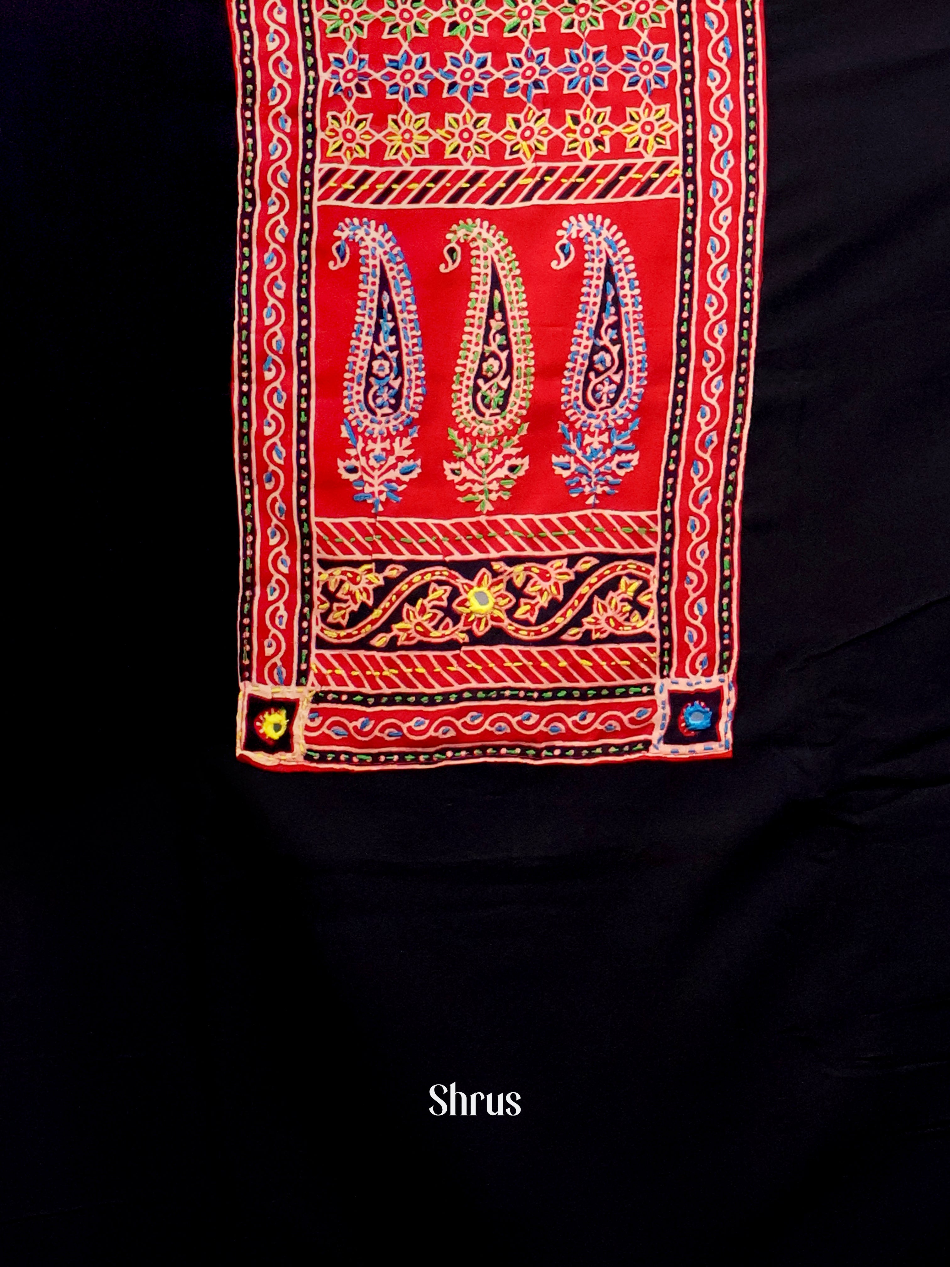 Black & Red - Ajrakh Salwar - Shop on Shrus.com