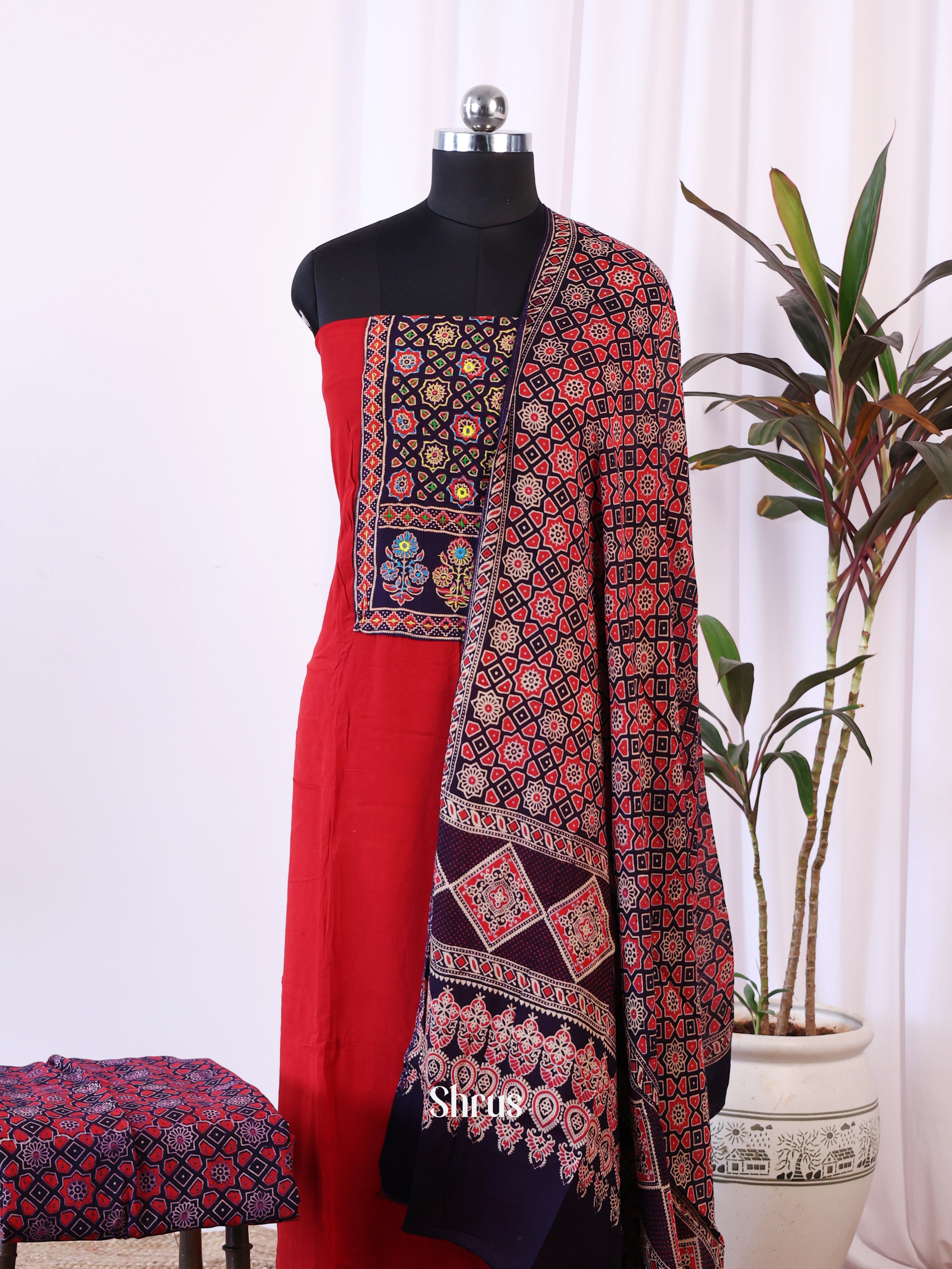 CJS07209 - Ajrakh Salwar - Shop on Shrus.com