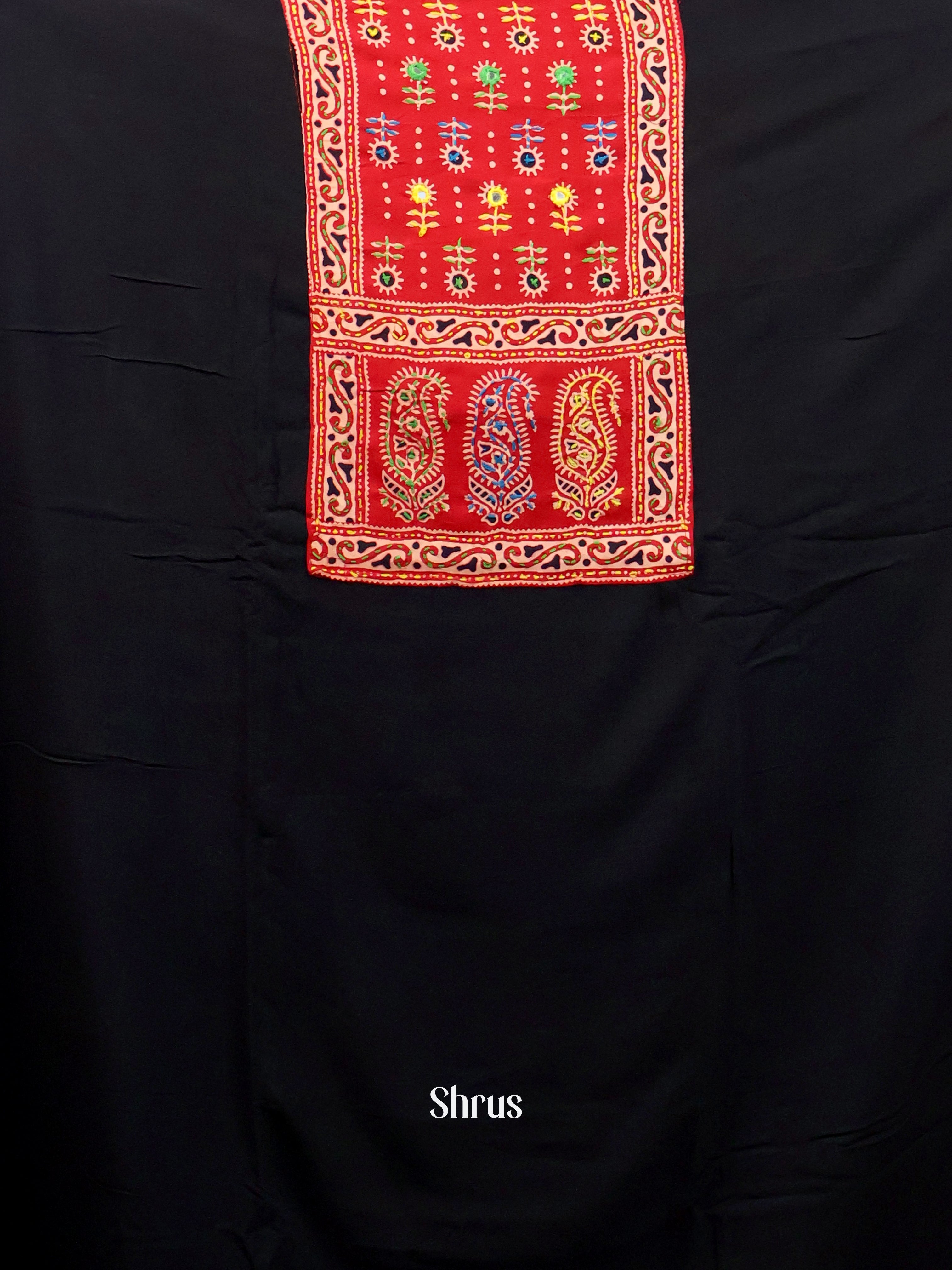 Black & Red - Ajrakh Salwar - Shop on Shrus.com