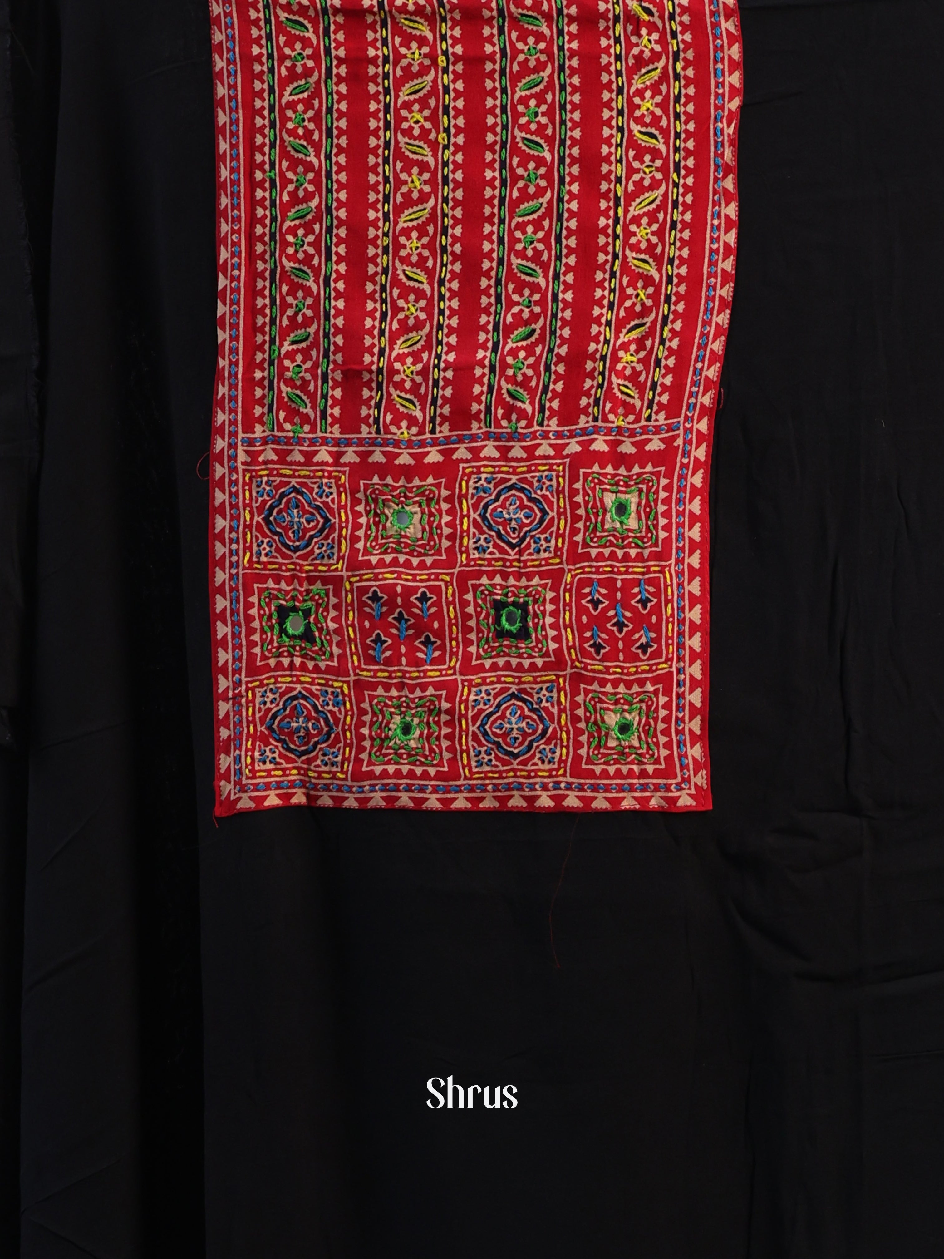 Black & Red - Ajrakh Salwar - Shop on Shrus.com