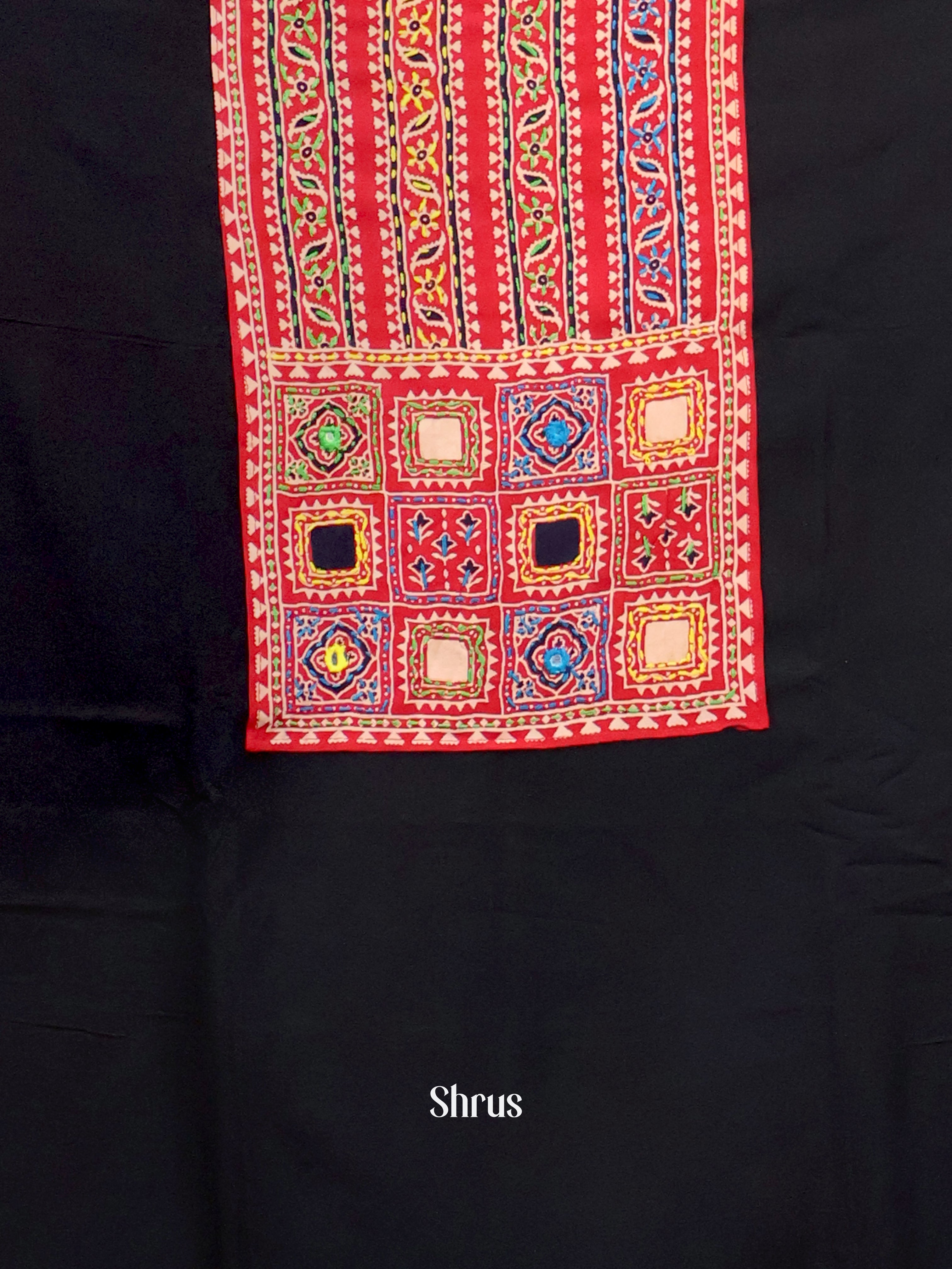 Black & Red - Ajrakh Salwar - Shop on Shrus.com